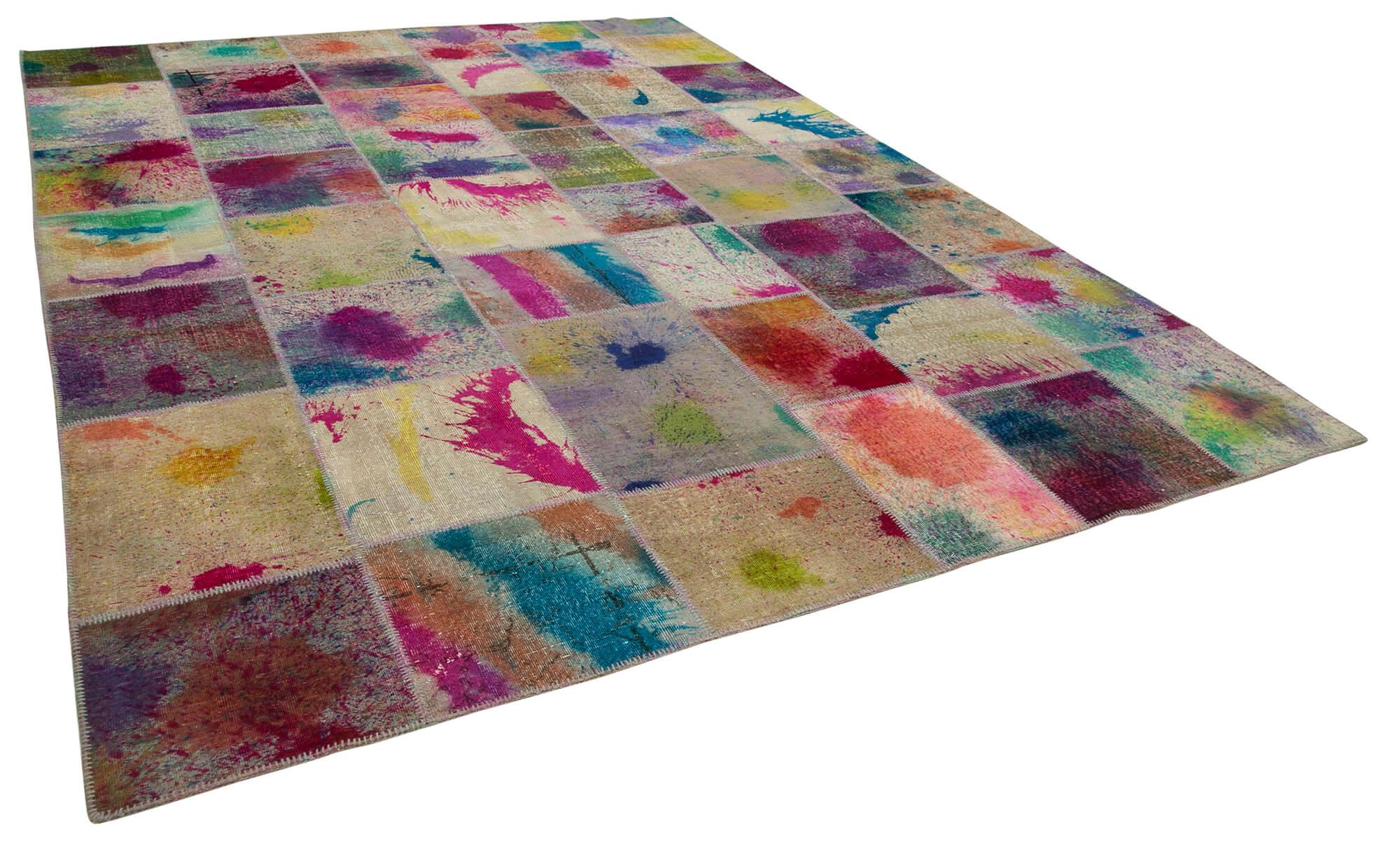 10 x 13 Multicolor Patchwork Rug - 939