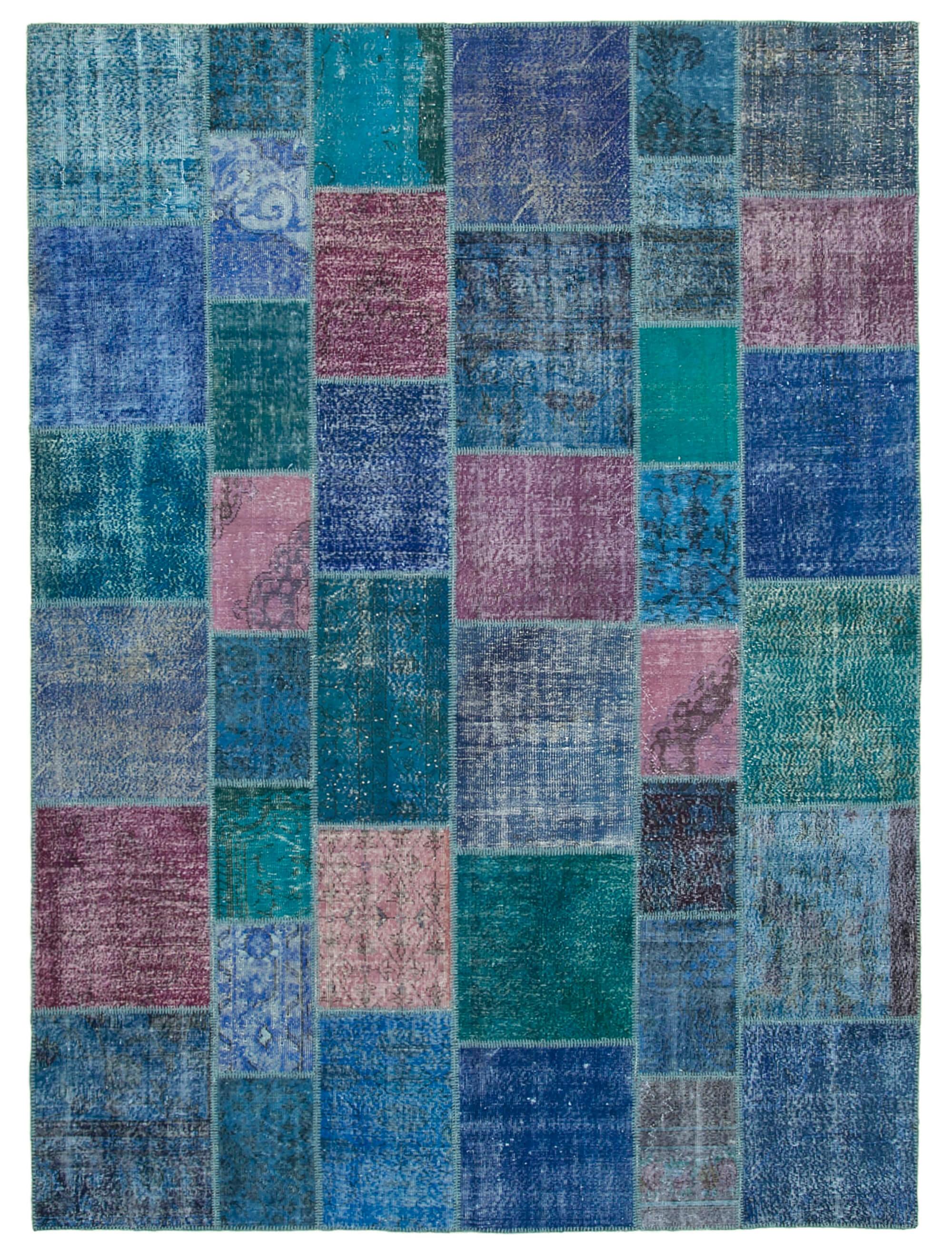 8 x 12 Blue Patchwork Rug- 1400