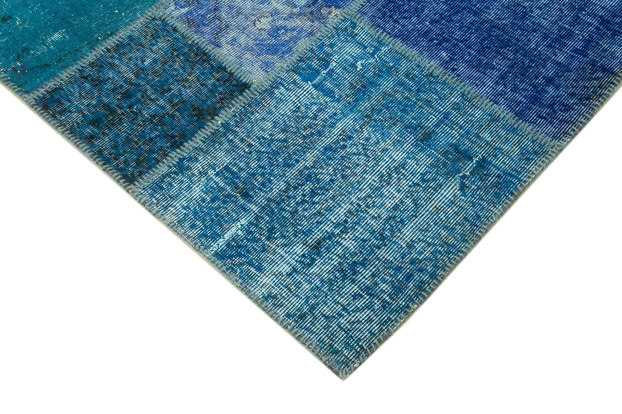 8 x 12 Blue Patchwork Rug- 1400