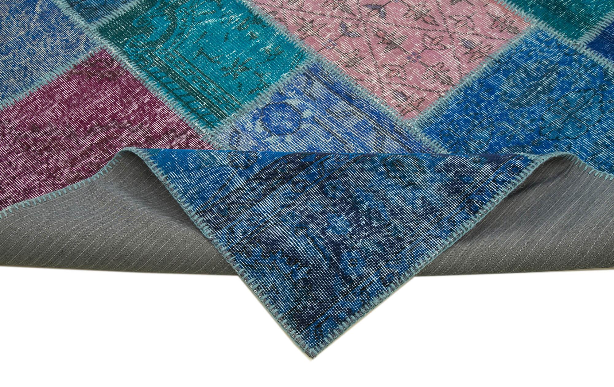 8 x 12 Blue Patchwork Rug- 1400