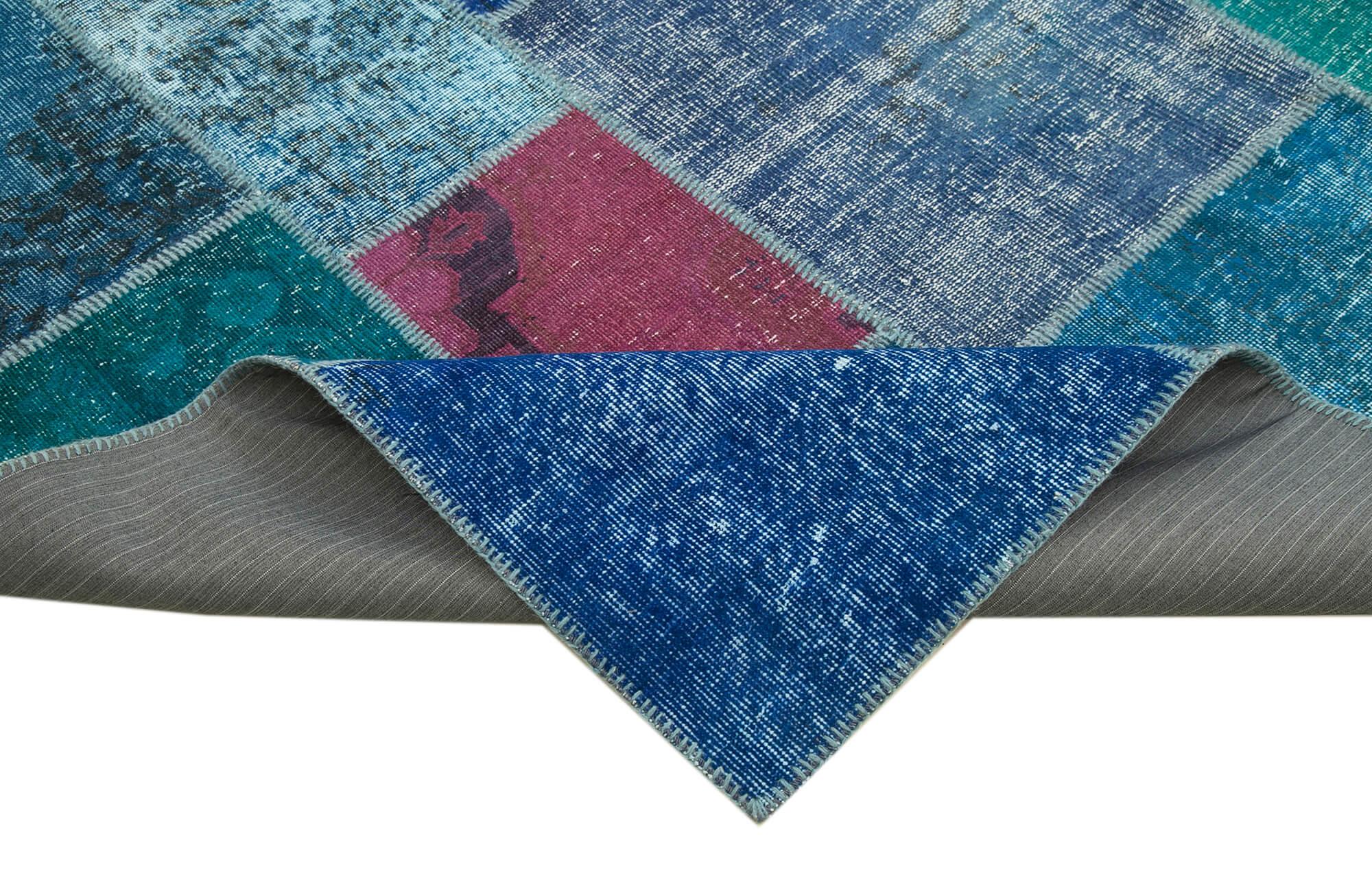 8 x 12 Blue Patchwork Rug- 1399