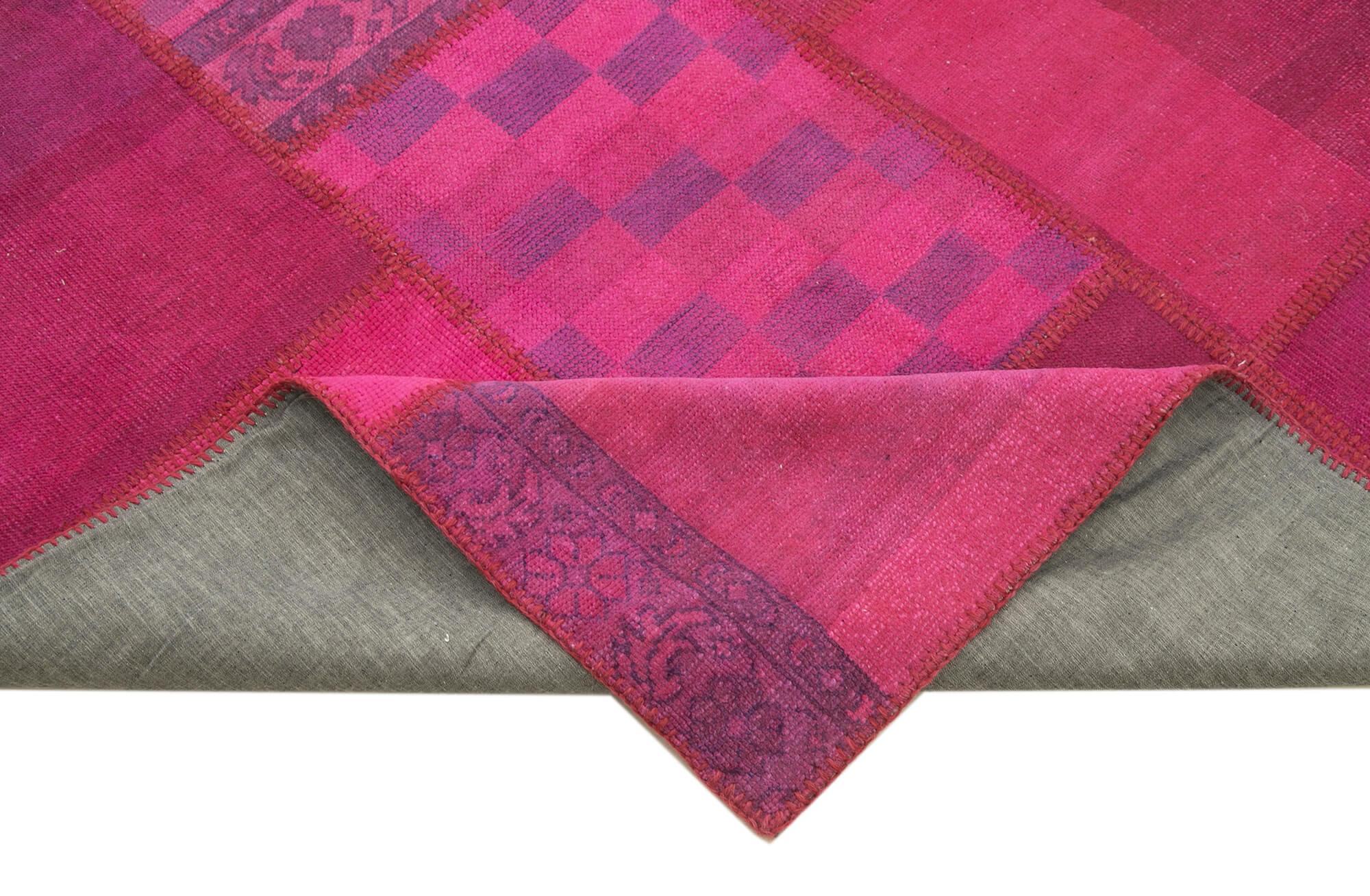 8 x 11 Pink Patchwork Rug- 1029