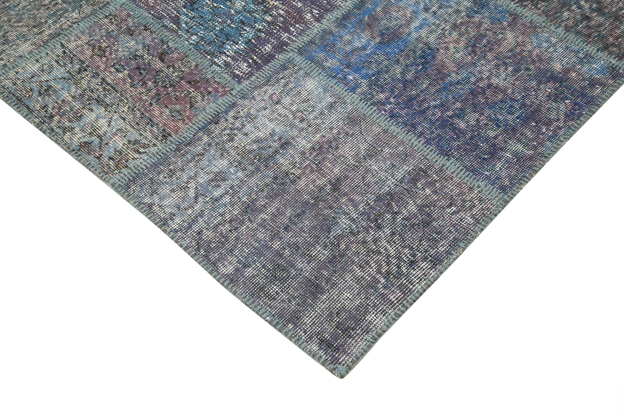 8 x 12 Blue Patchwork Rug- 1023