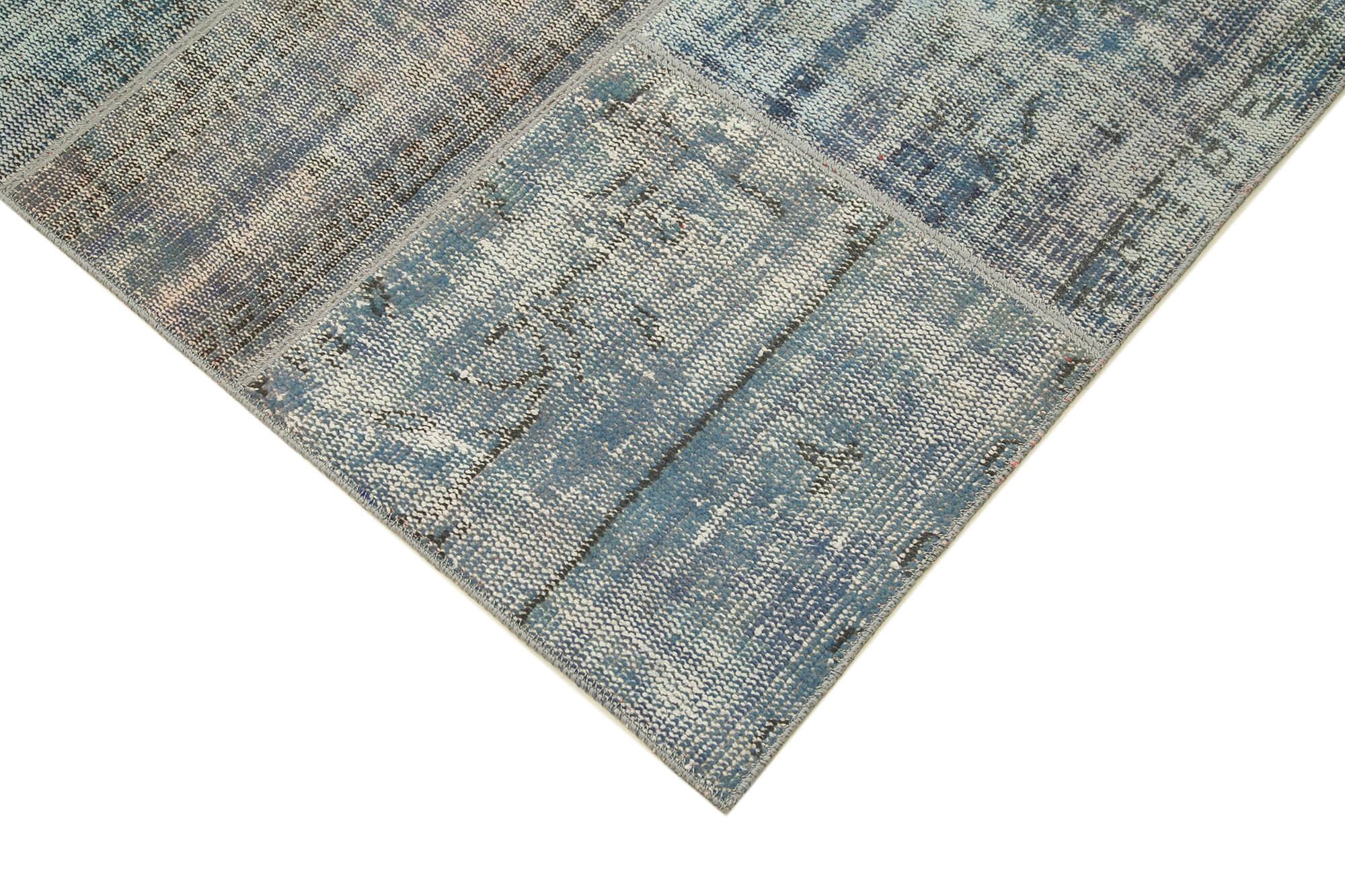 8 x 12 Blue Patchwork Rug- 1032