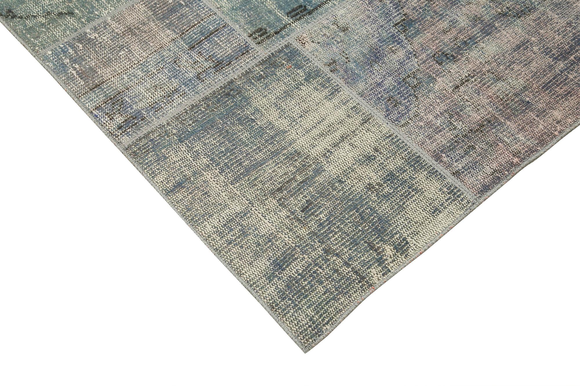 8 x 12 Blue Patchwork Rug- 1031