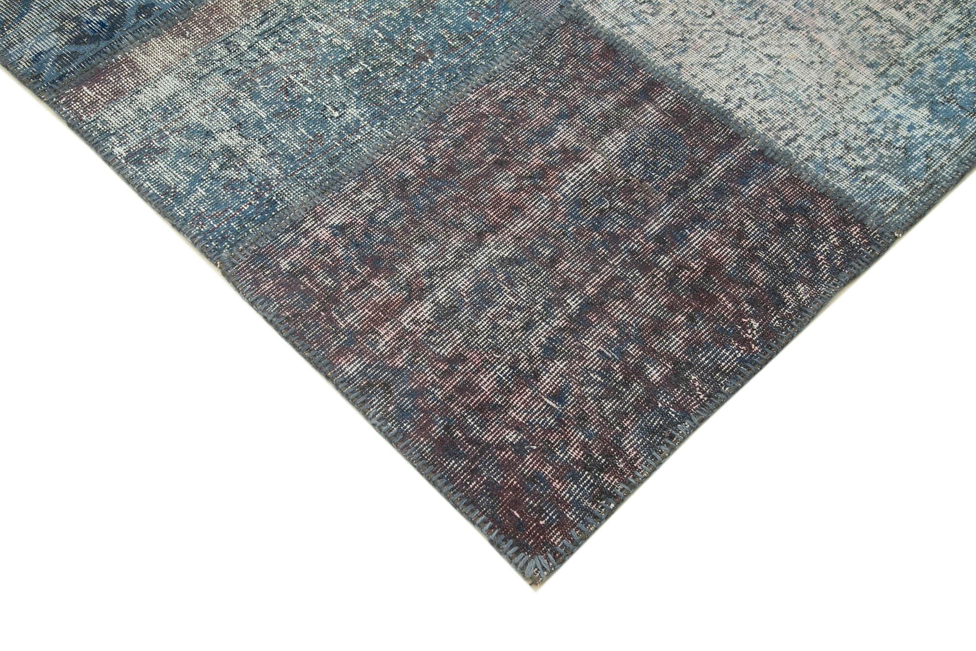 8 x 12 Blue Patchwork Rug- 1019