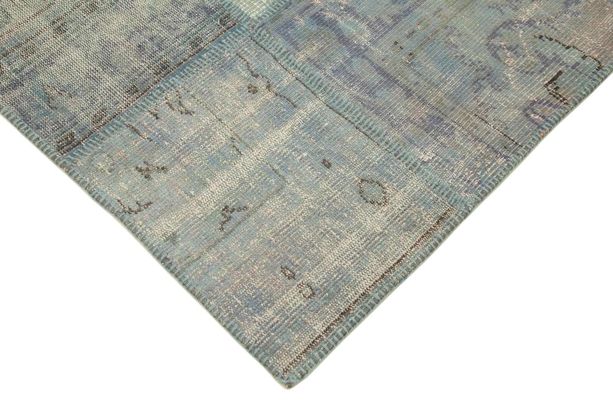 6 x 8 Blue Patchwork Rug - 355