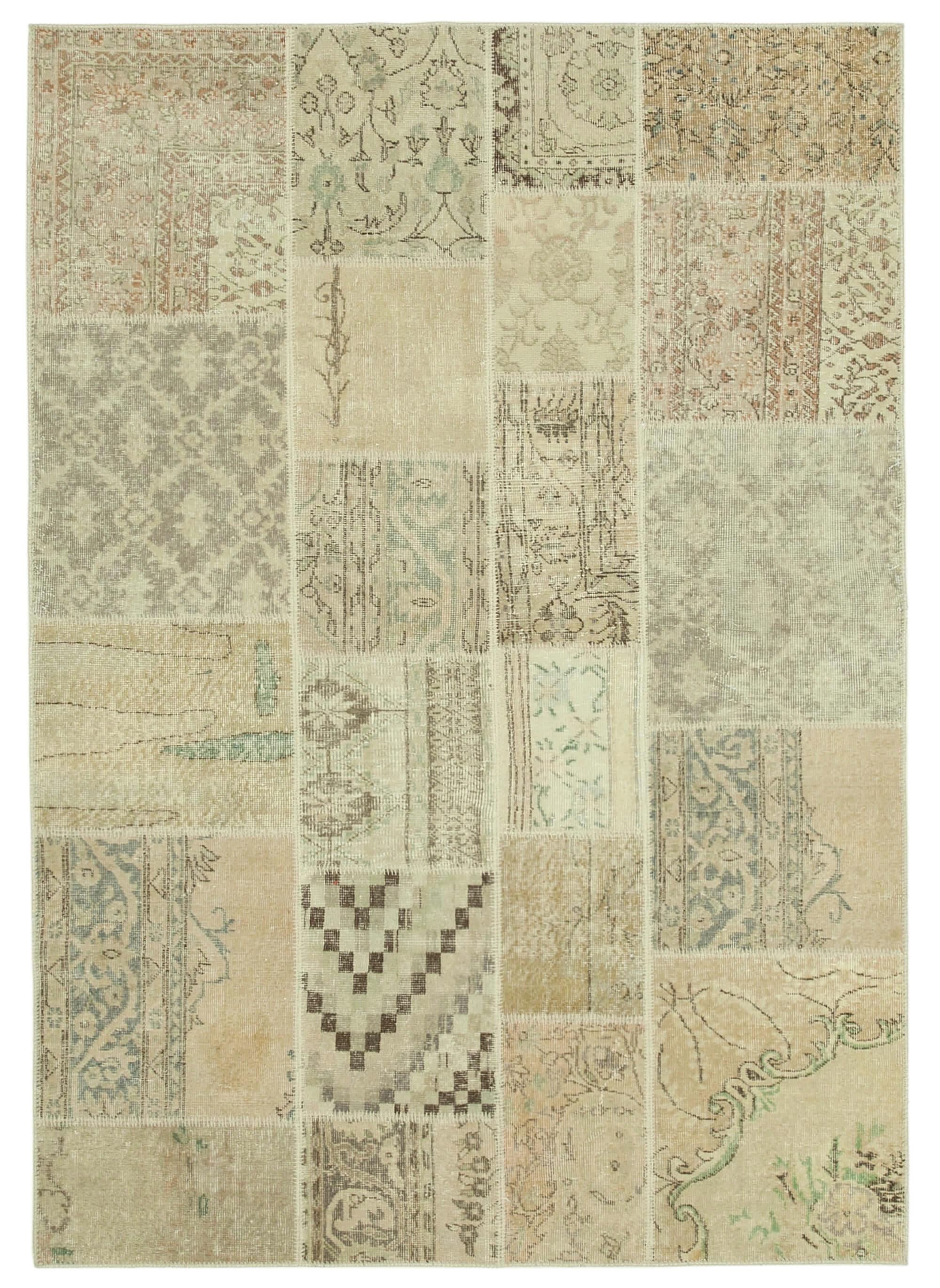 6 x 8 Beige Patchwork Rug - 356