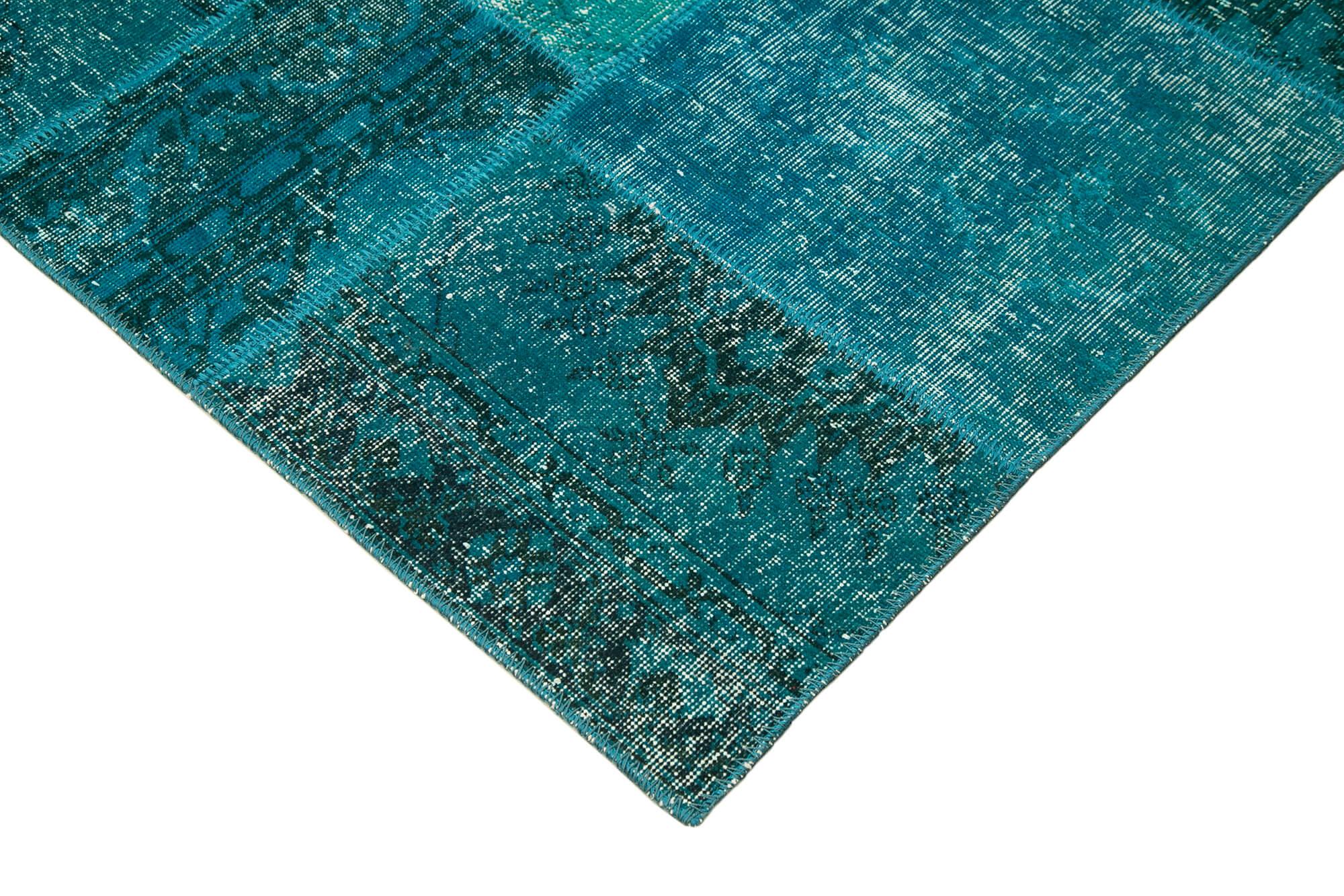 6 x 8 Turquoise Patchwork Rug - 400