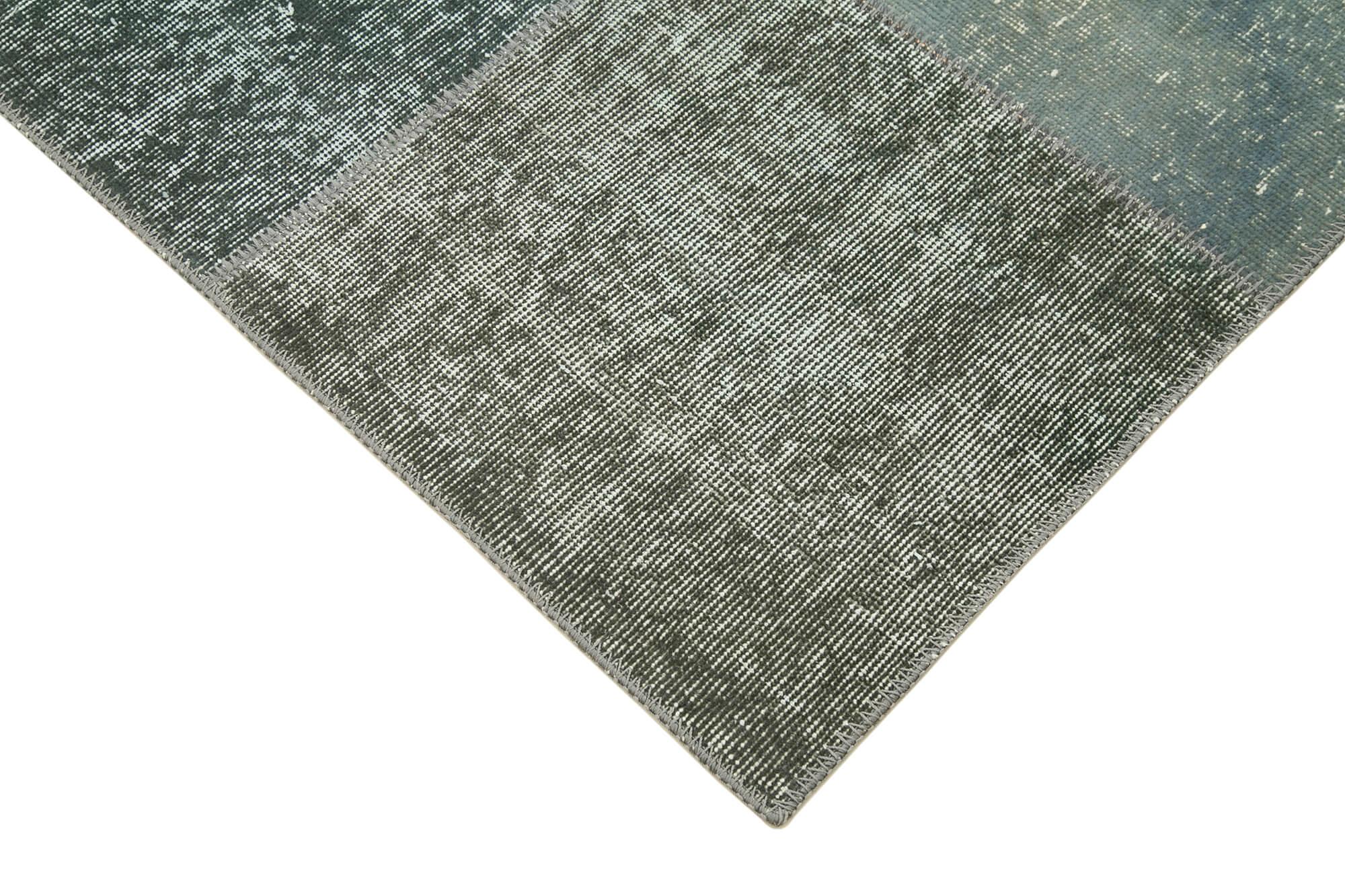 6 x 8 Grey Patchwork Rug - 611