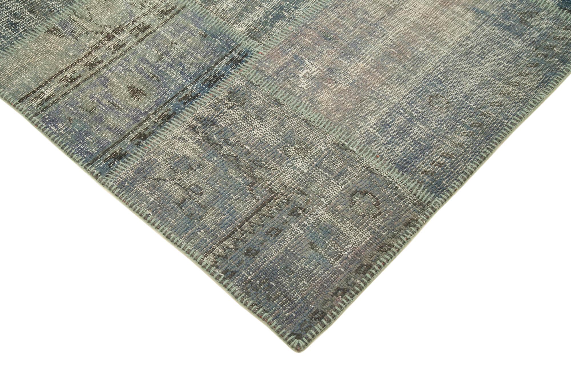 6 x 8 Blue Patchwork Rug - 613