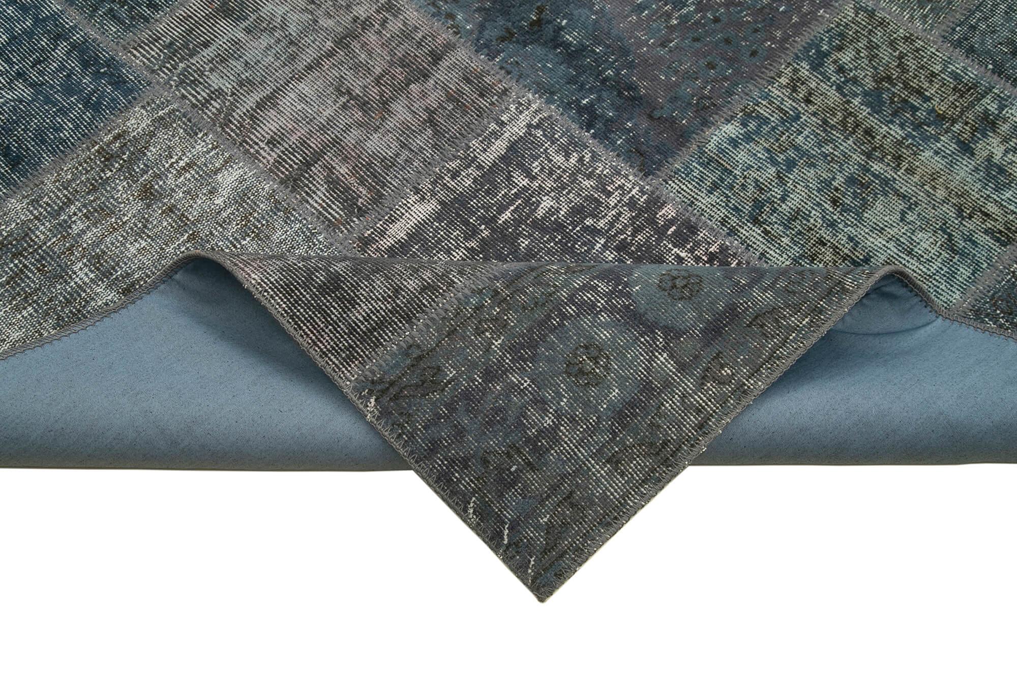 6 x 8 Grey Patchwork Rug - 649