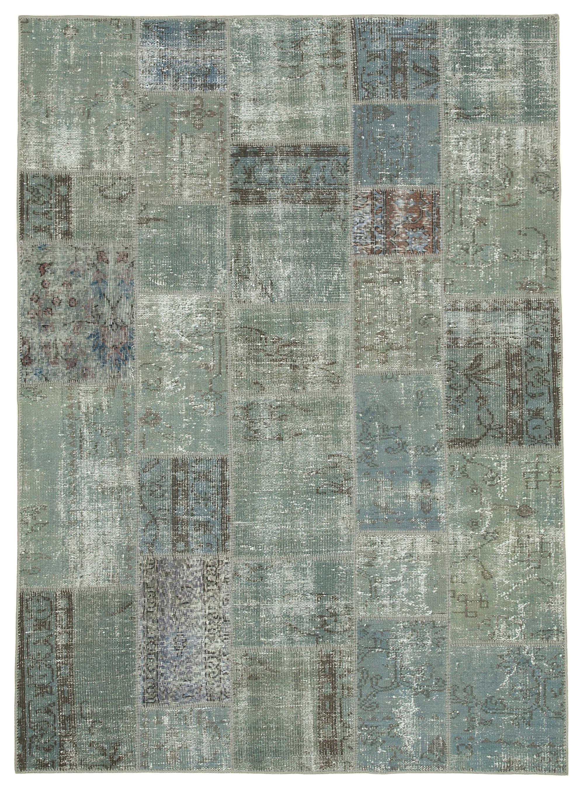 6 x 8 Grey Patchwork Rug - 679