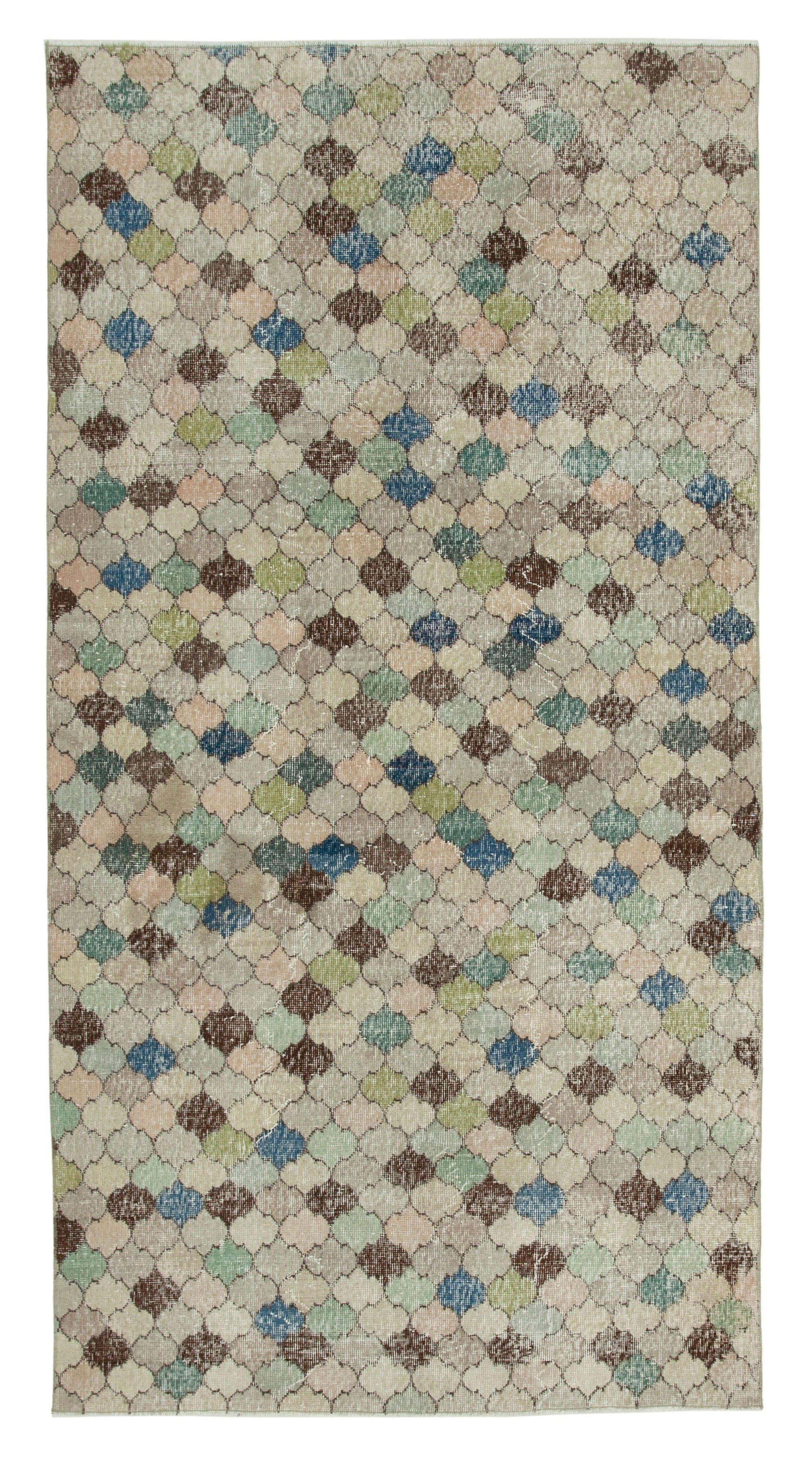 5 x 9 Beige Bohemian Rug  - 741