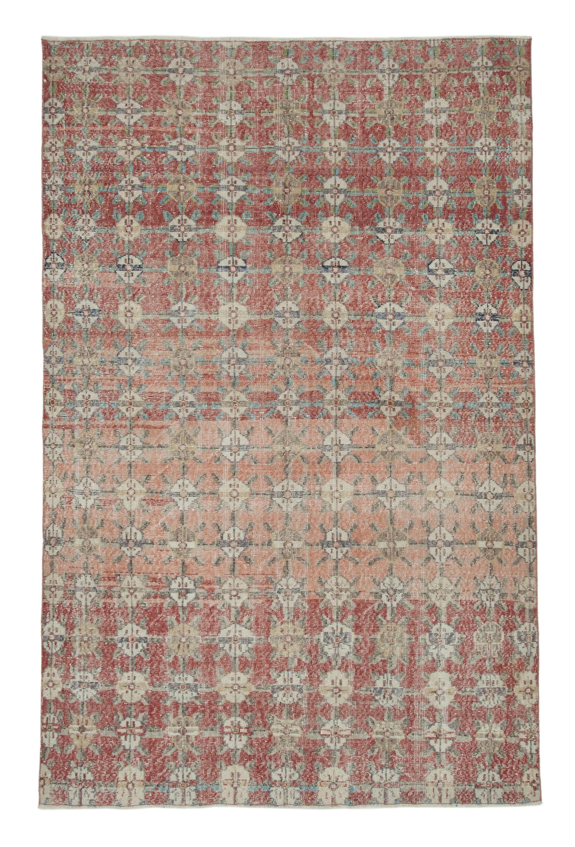 6 x 9 Red Bohemian Rug  - 763