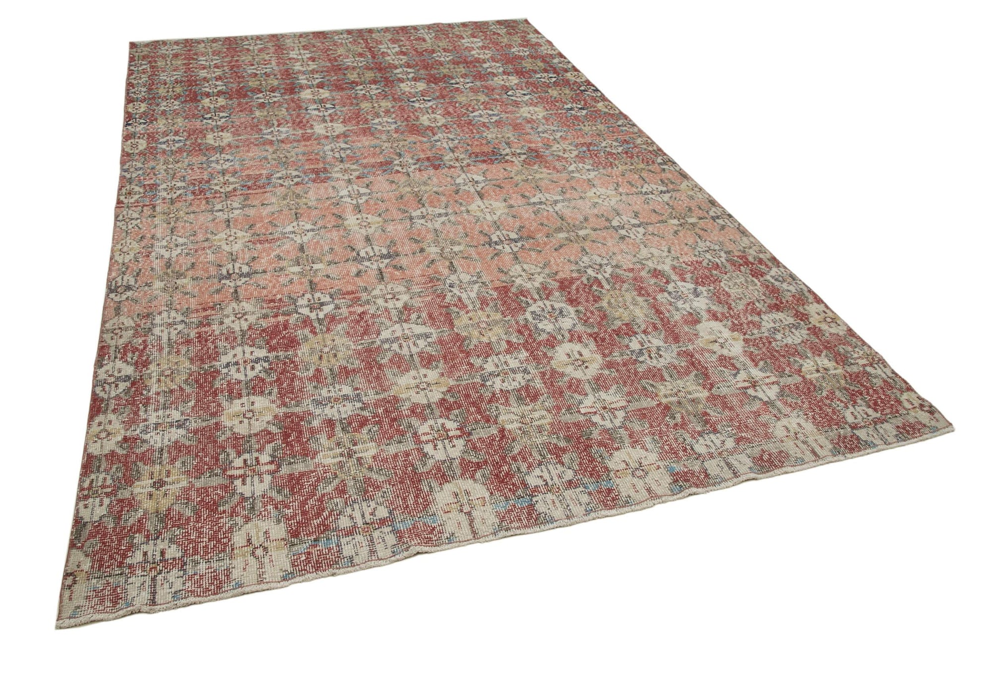 6 x 9 Red Bohemian Rug  - 763