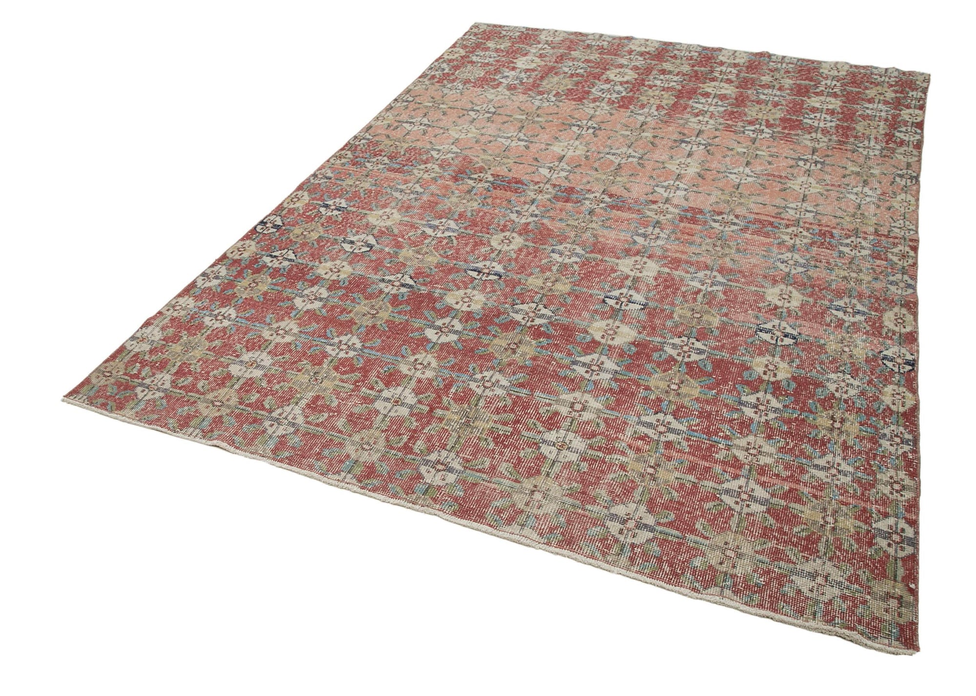 6 x 9 Red Bohemian Rug  - 763