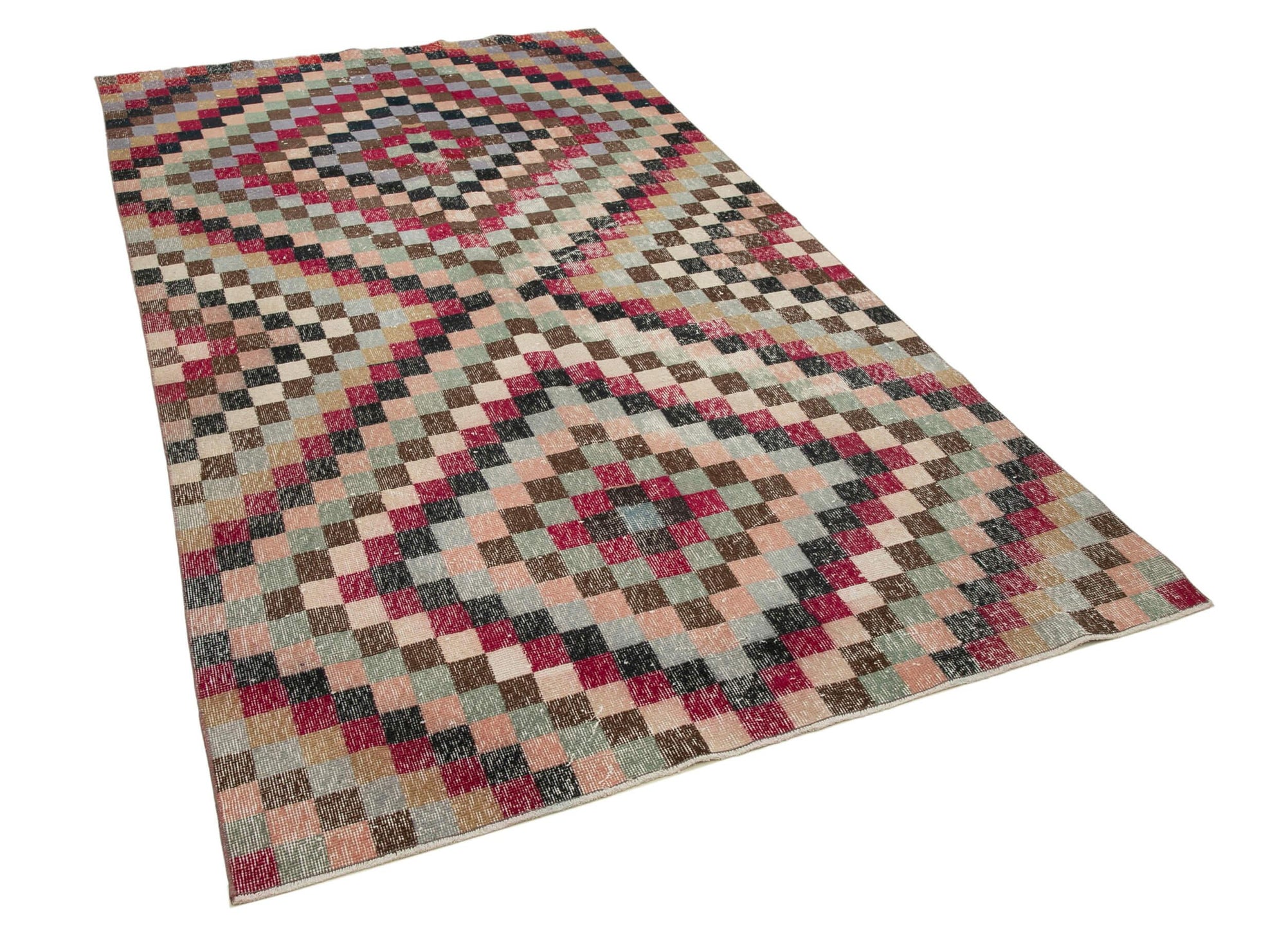 5 x 9 Red Bohemian Rug  - 765