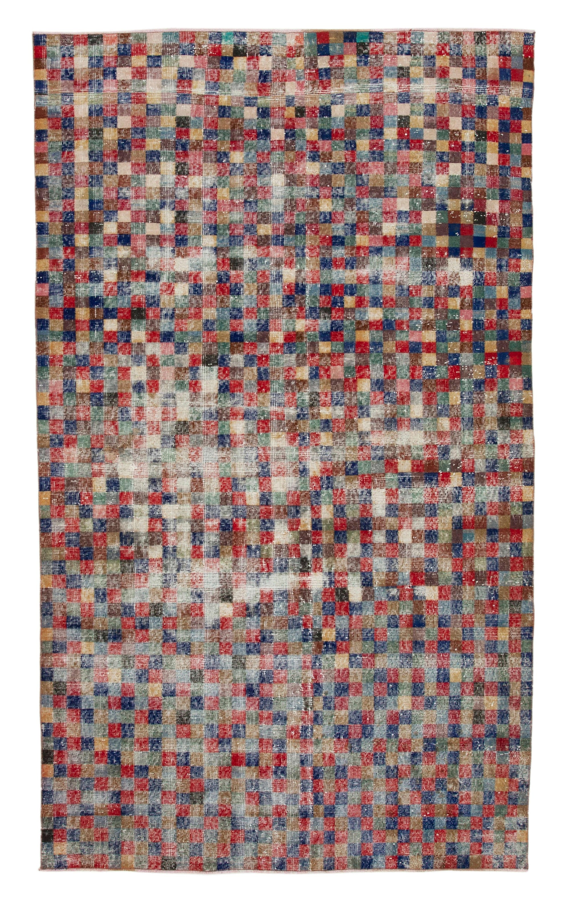 5 x 9 Red Bohemian Rug  - 766