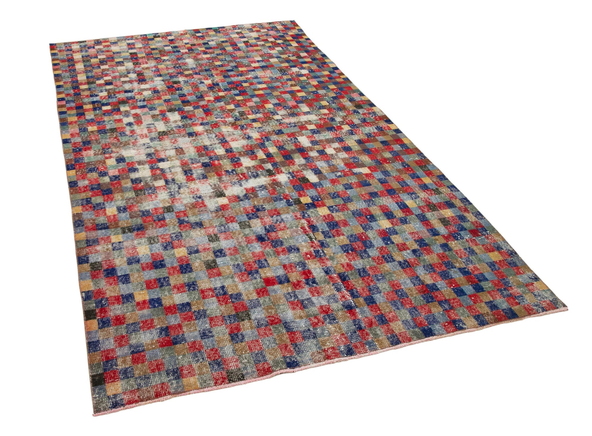 5 x 9 Red Bohemian Rug  - 766