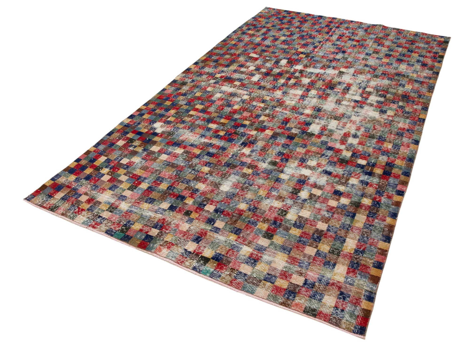 5 x 9 Red Bohemian Rug  - 766