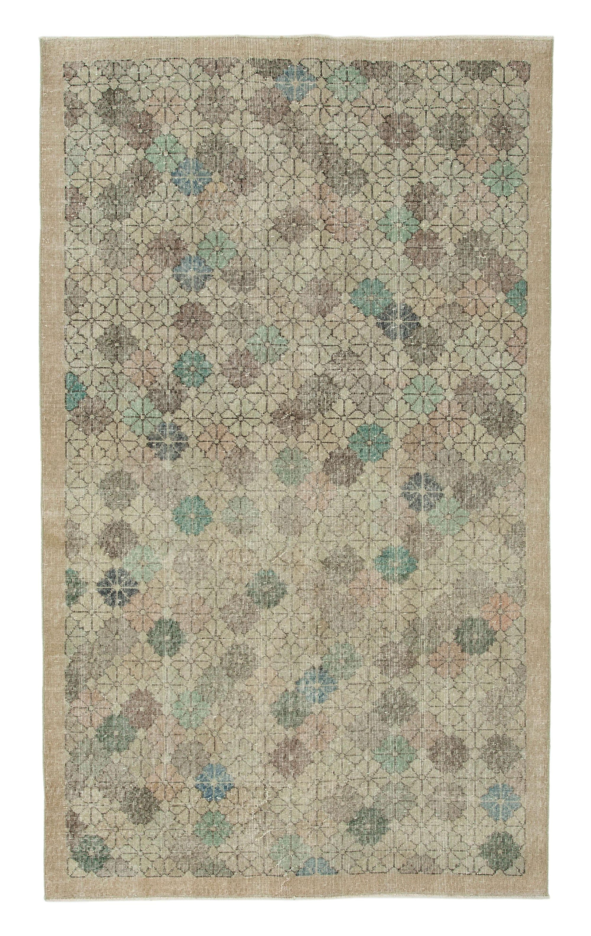 5 x 9 Beige Bohemian Rug  - 770