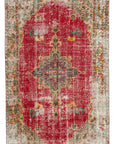 5 x 9 Red Bohemian Rug  - 772