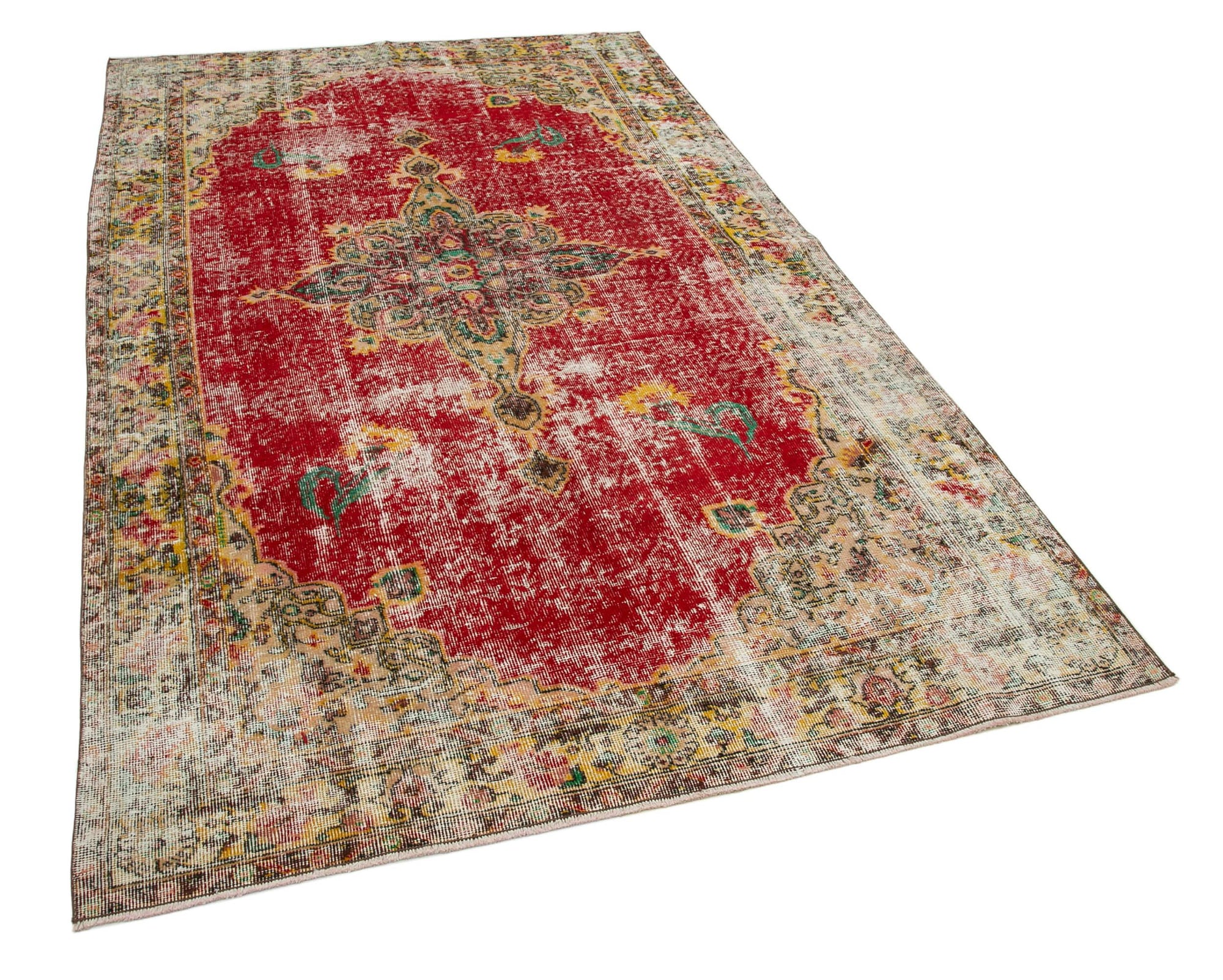 5 x 9 Red Bohemian Rug  - 772