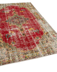 5 x 9 Red Bohemian Rug  - 772