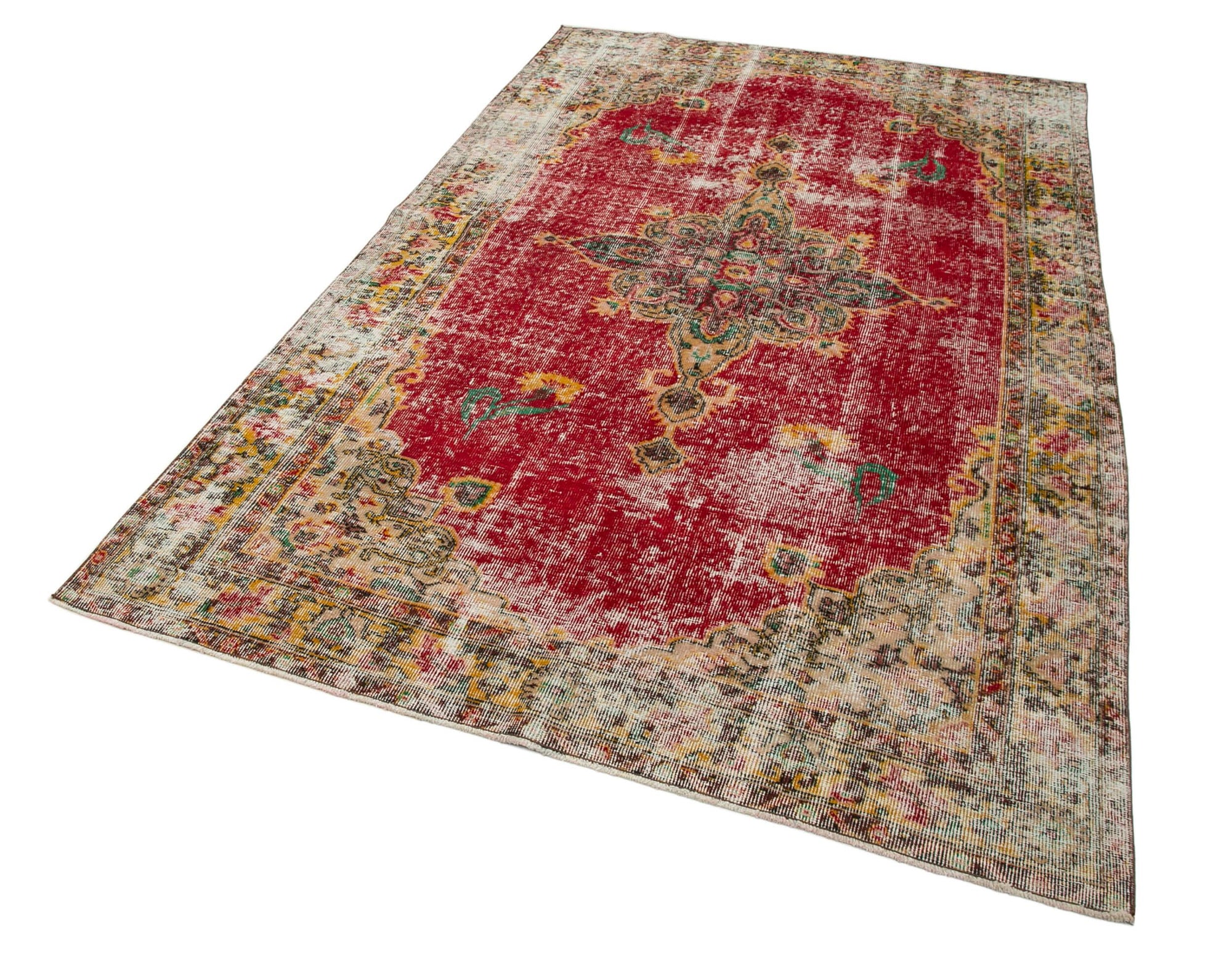 5 x 9 Red Bohemian Rug  - 772