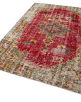 5 x 9 Red Bohemian Rug  - 772