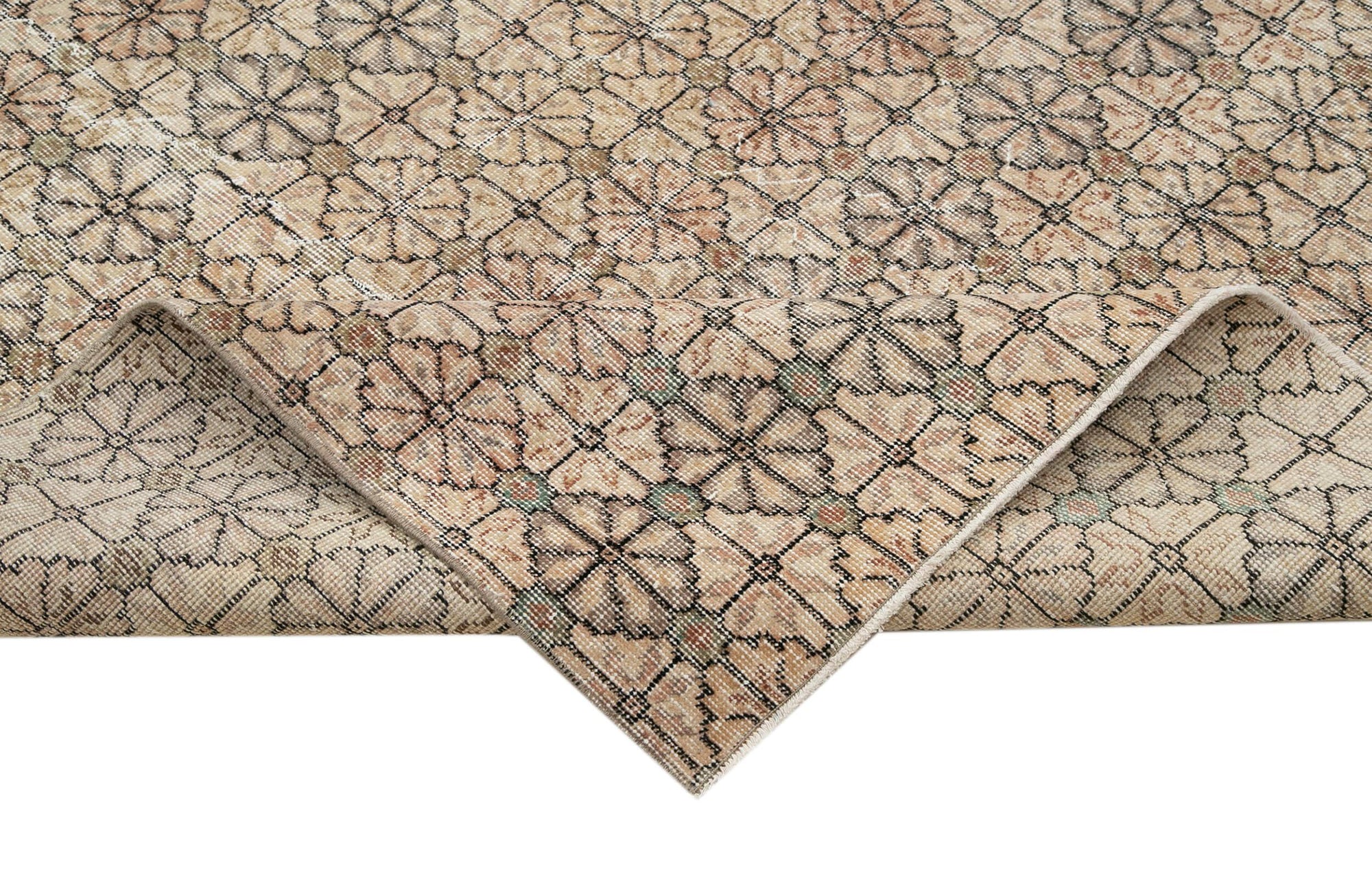 6 x 12 Beige Bohemian Rug  - 773