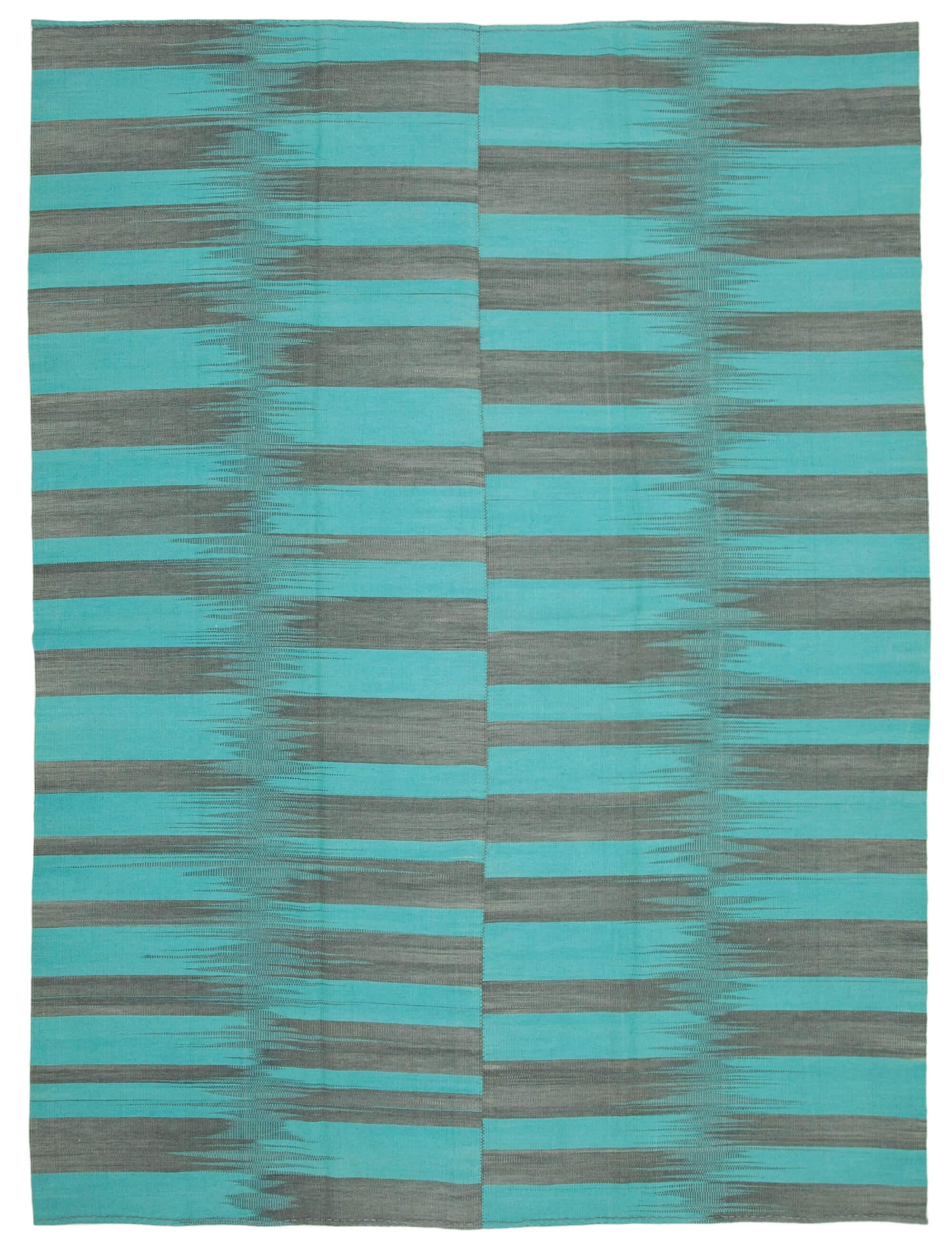 10 x 13 Turquoise Contemporary Kilim Rug - 908