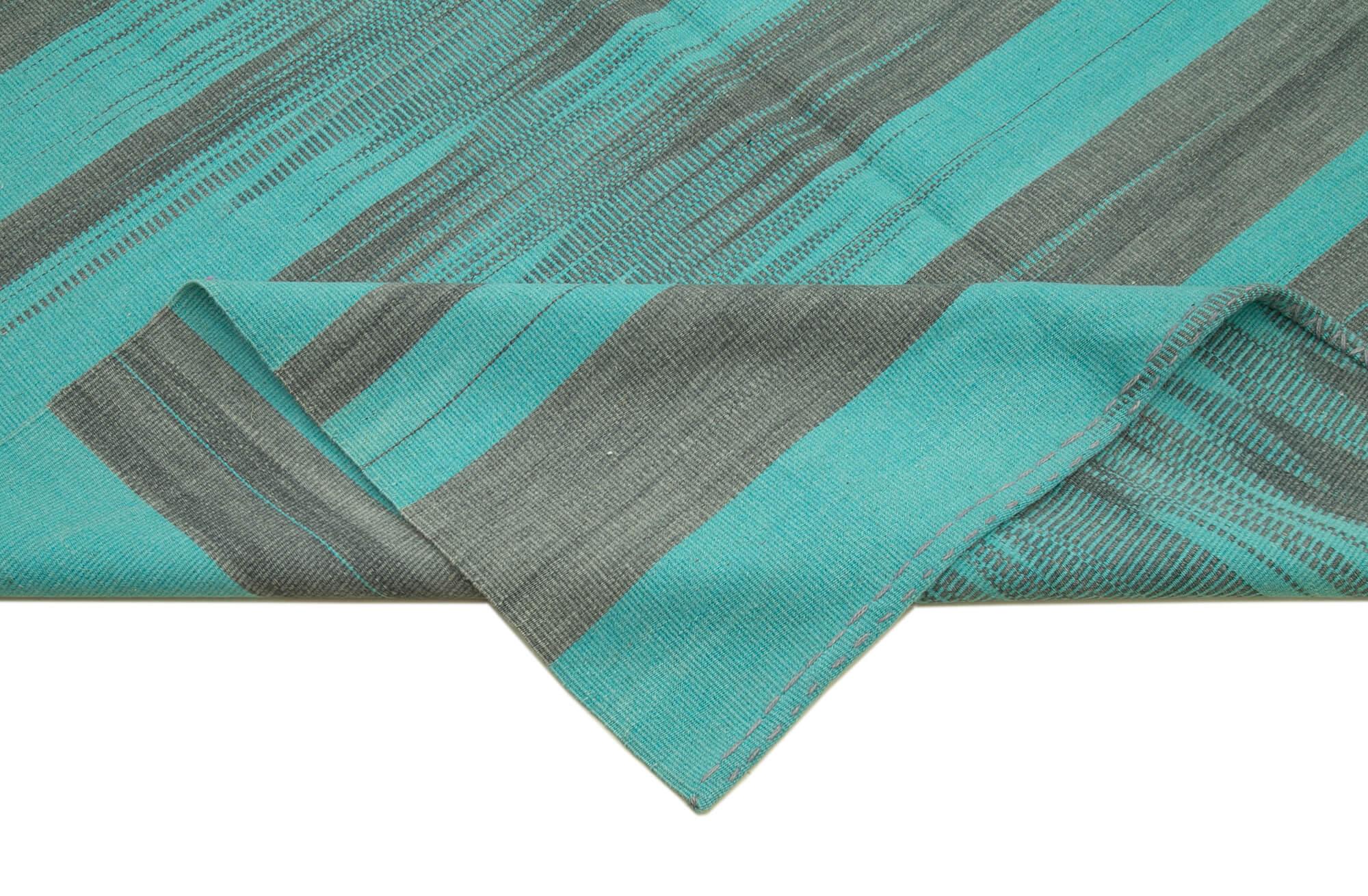 10 x 13 Turquoise Contemporary Kilim Rug - 908