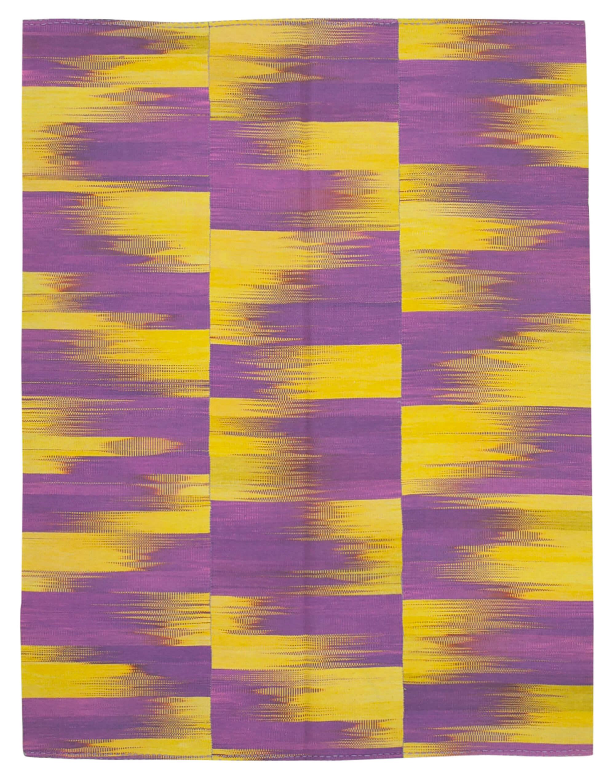 7 x 9 Purple Contemporary Kilim Rug - 804