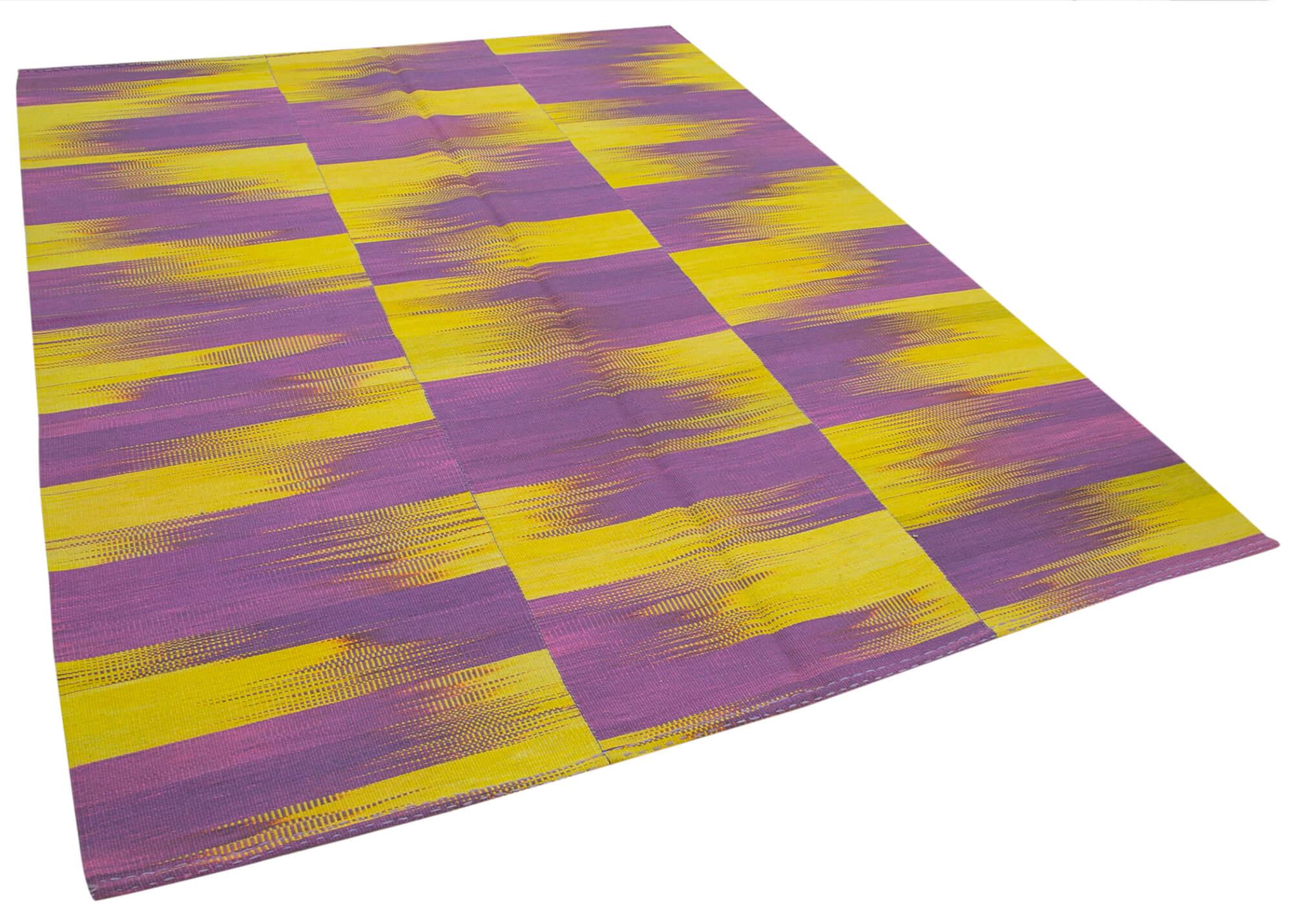 7 x 9 Purple Contemporary Kilim Rug - 804