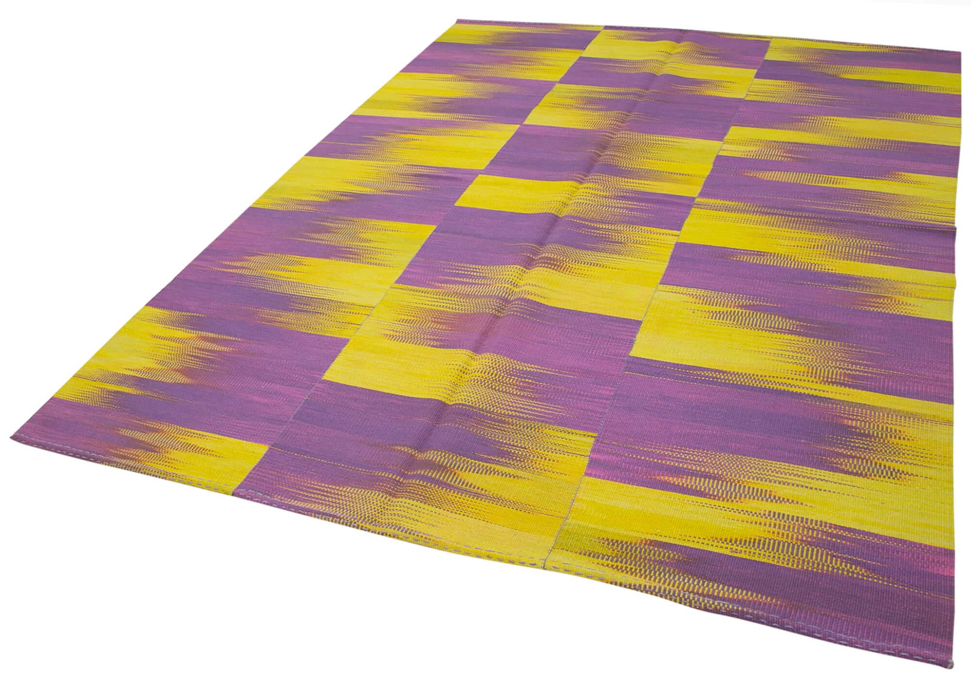 7 x 9 Purple Contemporary Kilim Rug - 804