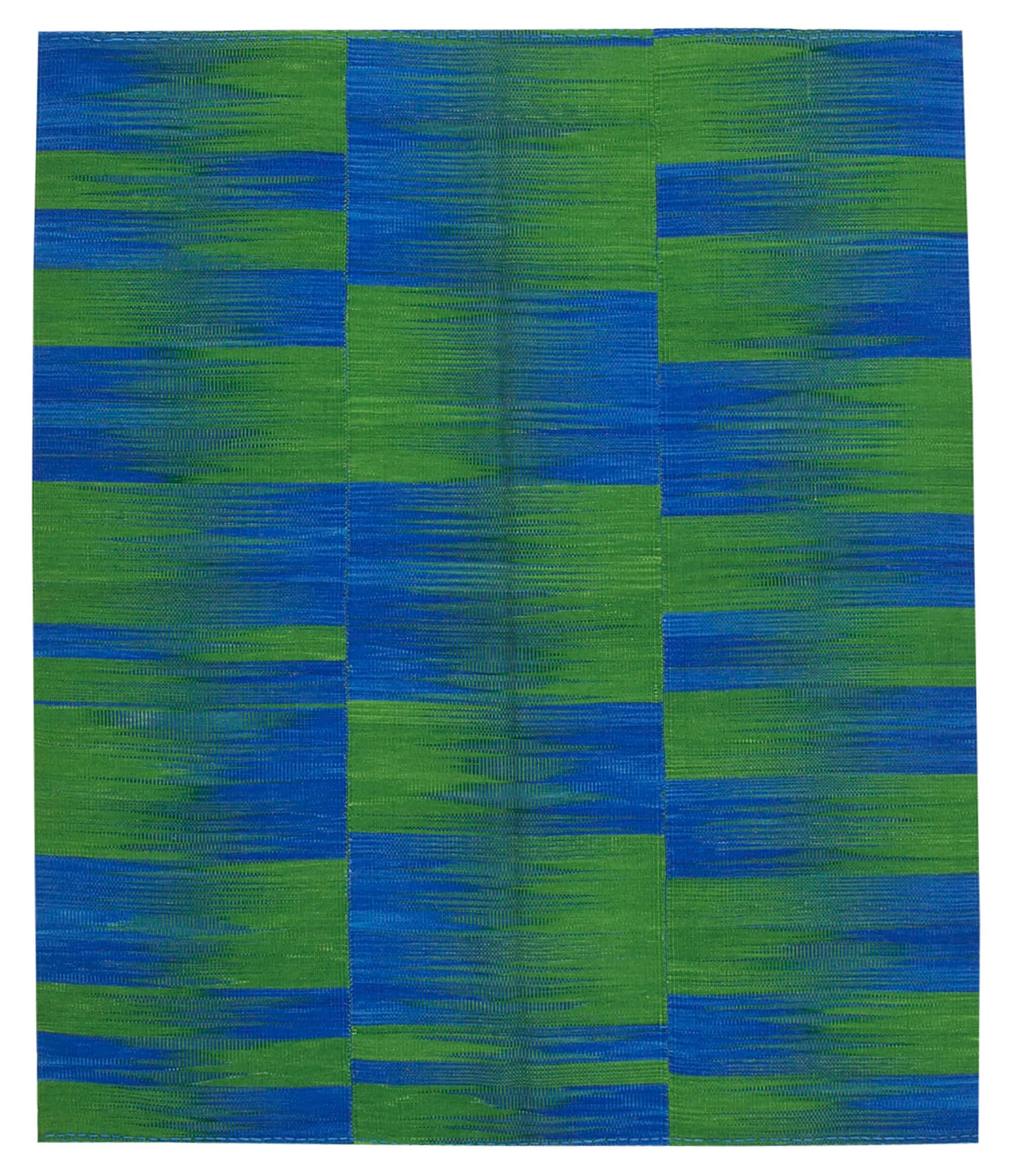 7 x 8 Blue Contemporary Kilim Rug - 806