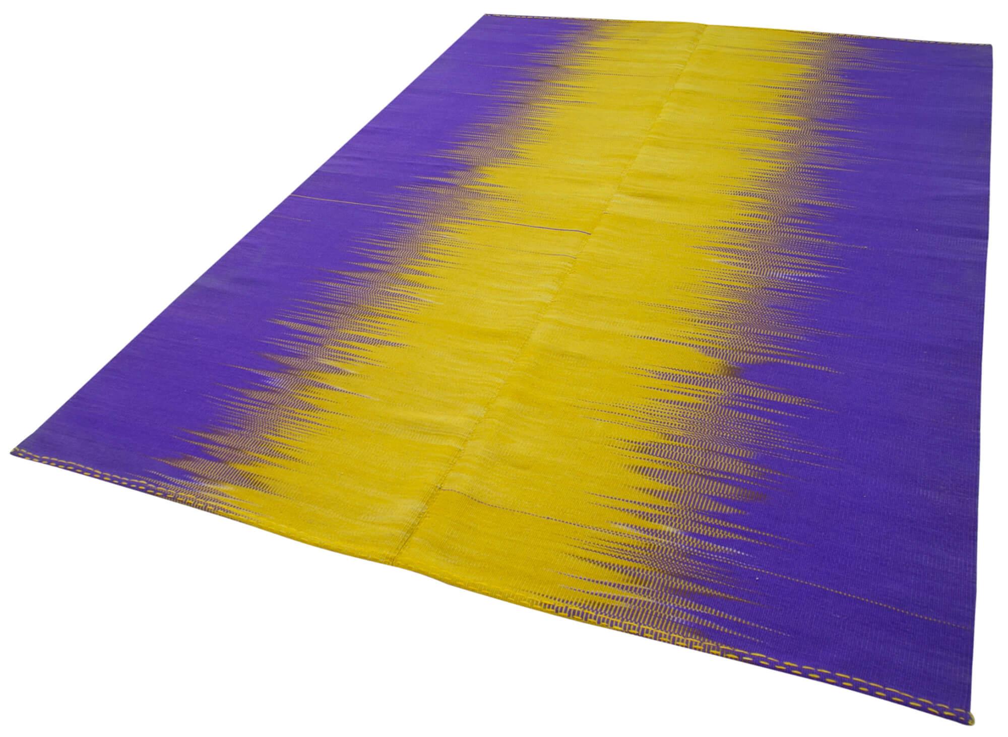 7 x 9 Purple Contemporary Kilim Rug - 820