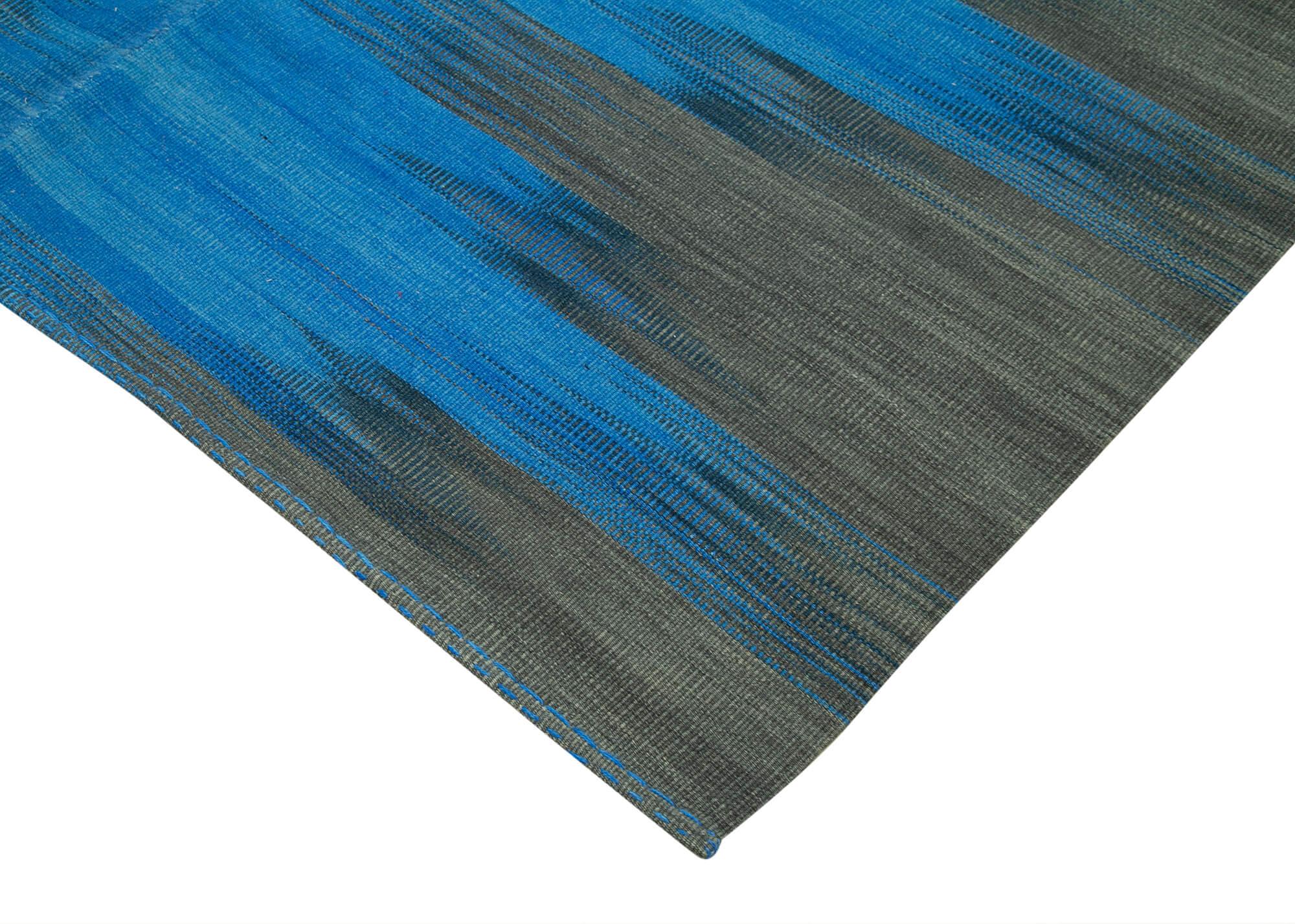 7 x 9 Blue Contemporary Kilim Rug - 827