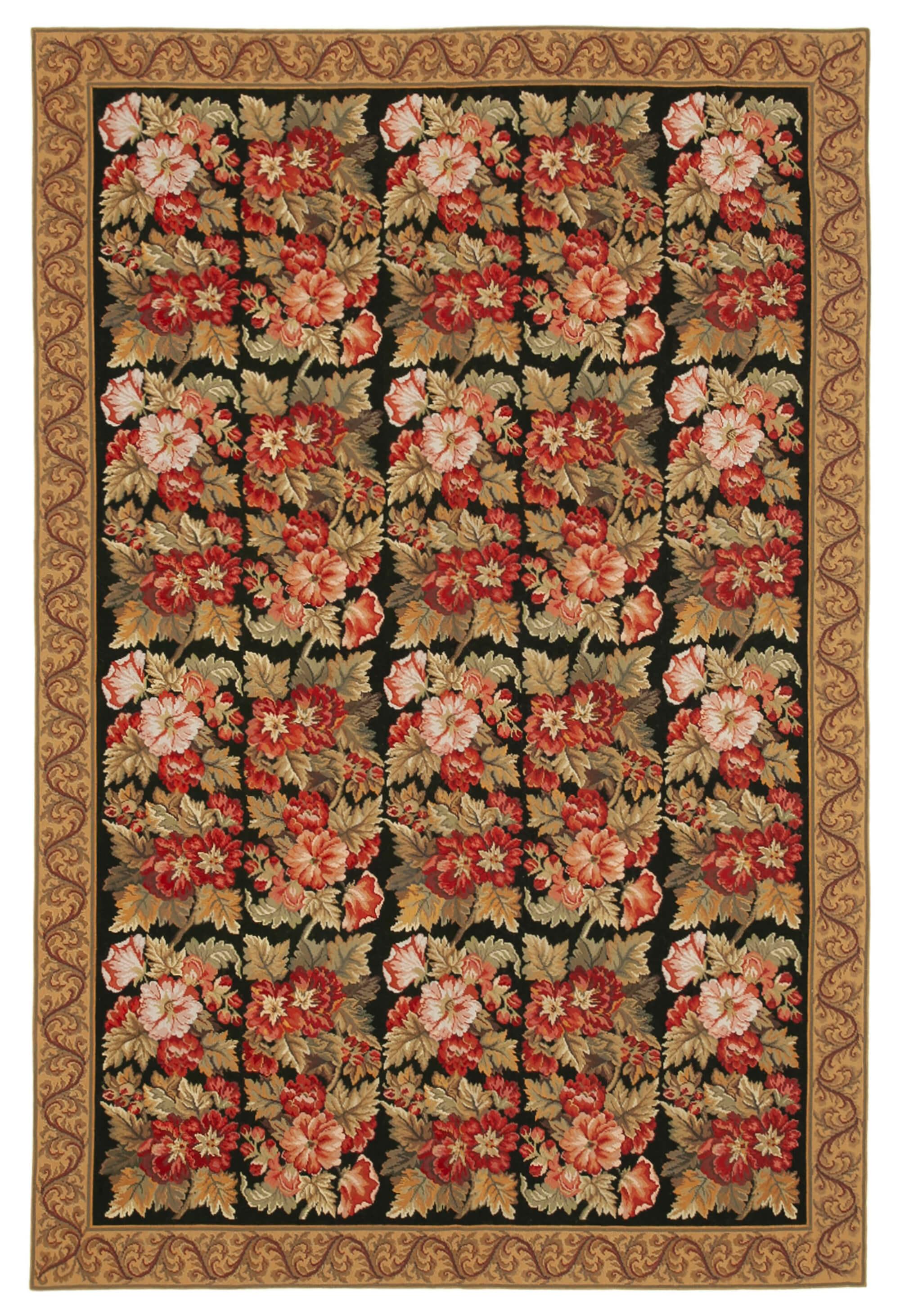 6 x 9 Brown Needlepoint Kilim Rug - 944