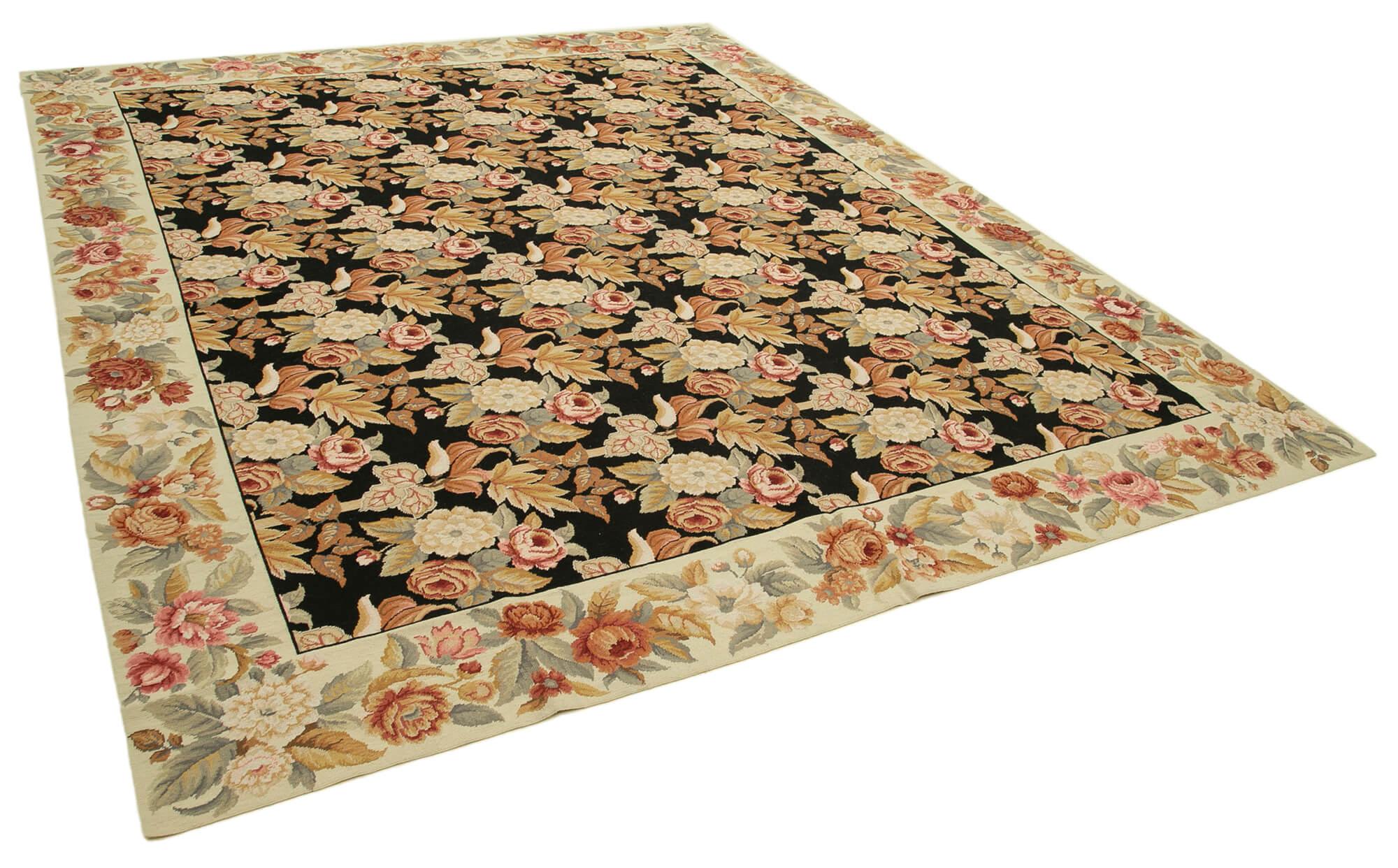 8 x 10 Beige Needlepoint Kilim Rug - 863