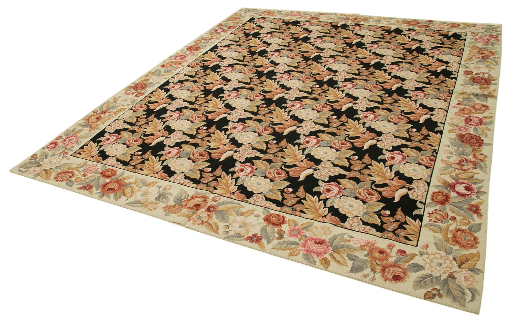 8 x 10 Beige Needlepoint Kilim Rug - 863