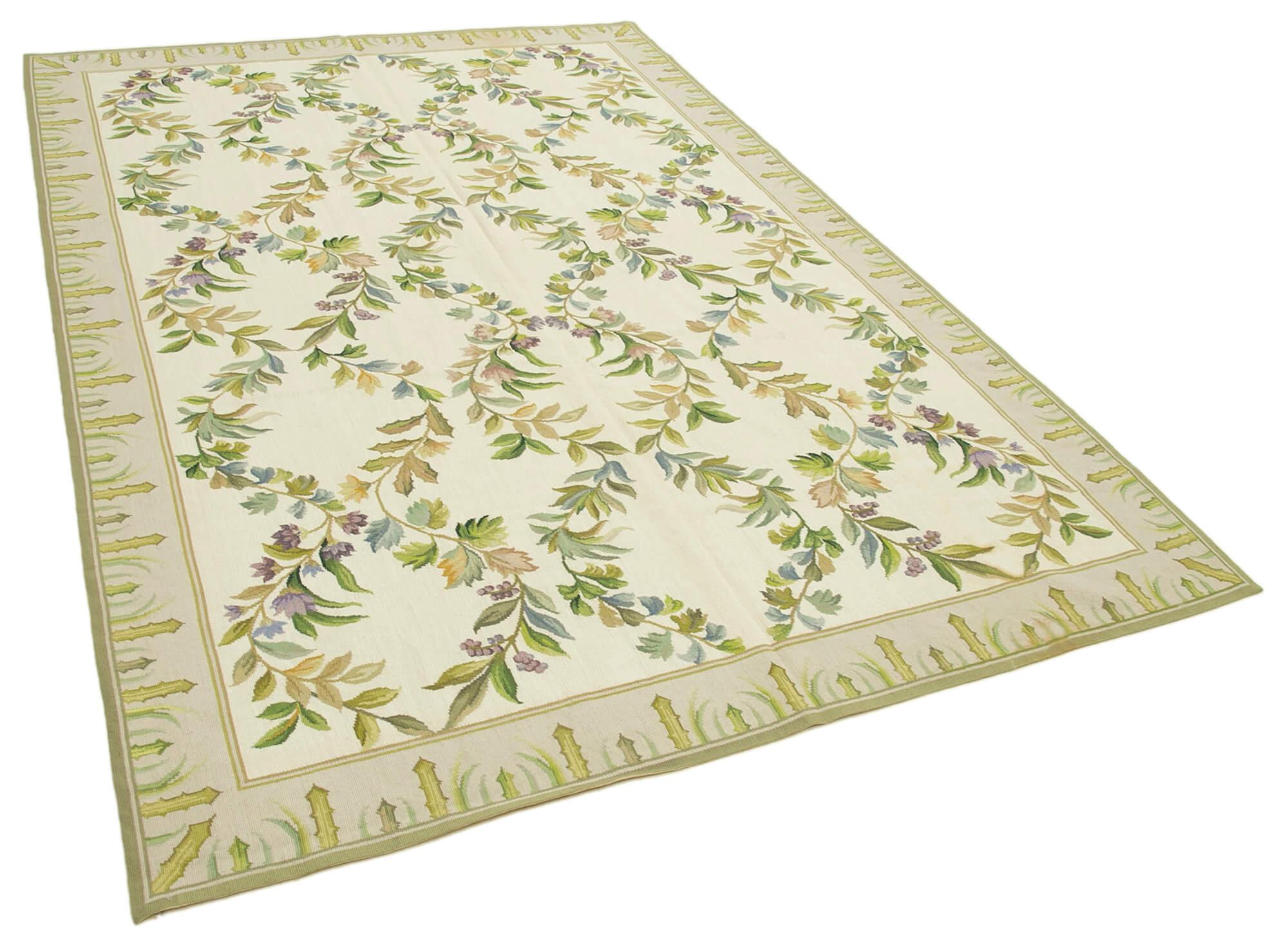 6 x 9 Beige Needlepoint Kilim Rug - 866