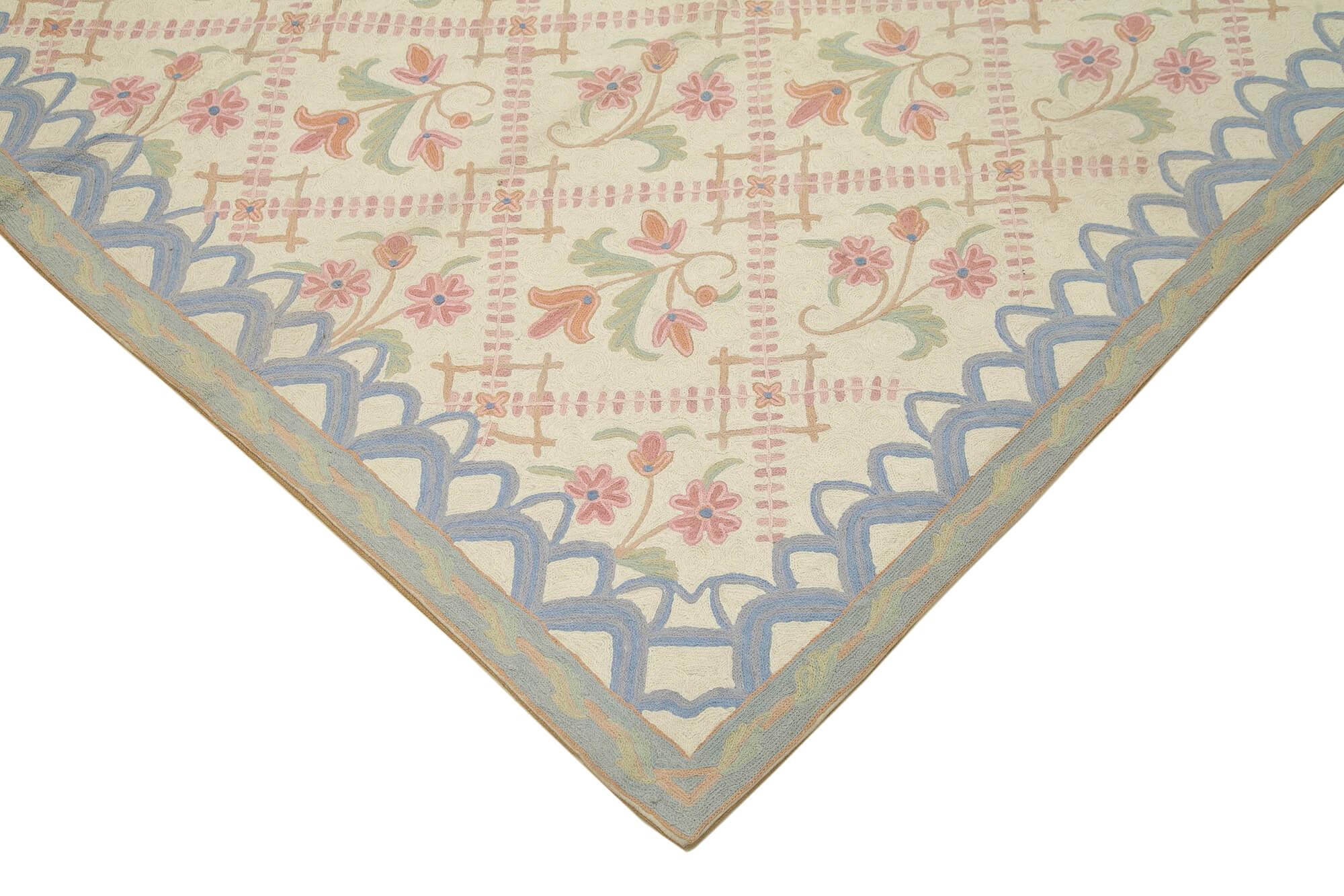 6 x 9 Beige Needlepoint Kilim Rug - 877