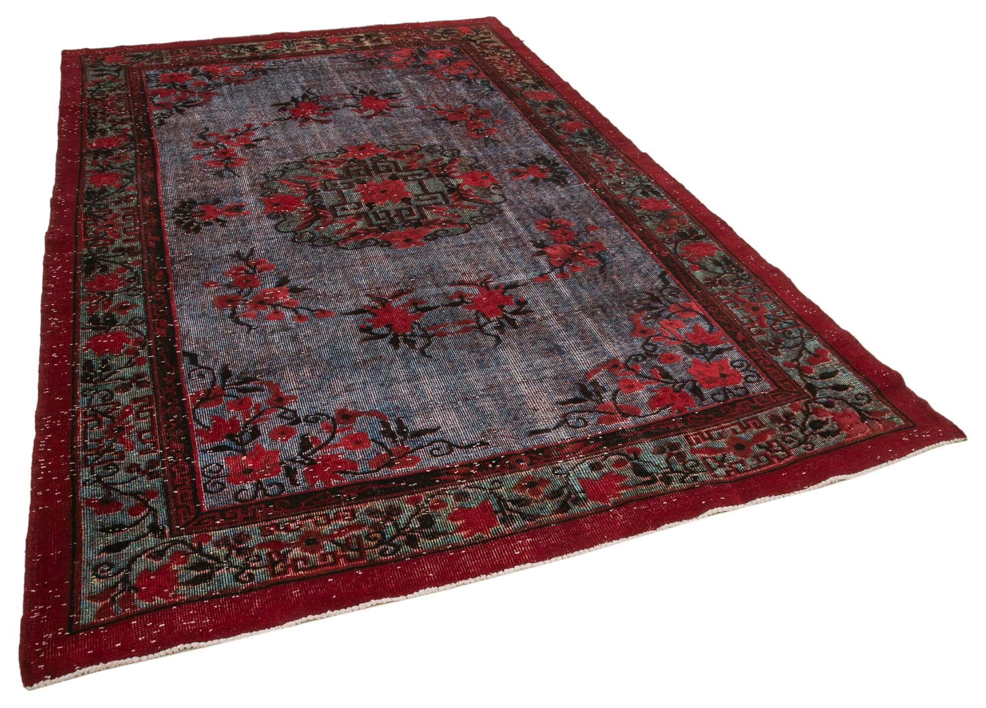 6 x 10 Red Over Dyed Rug - 20