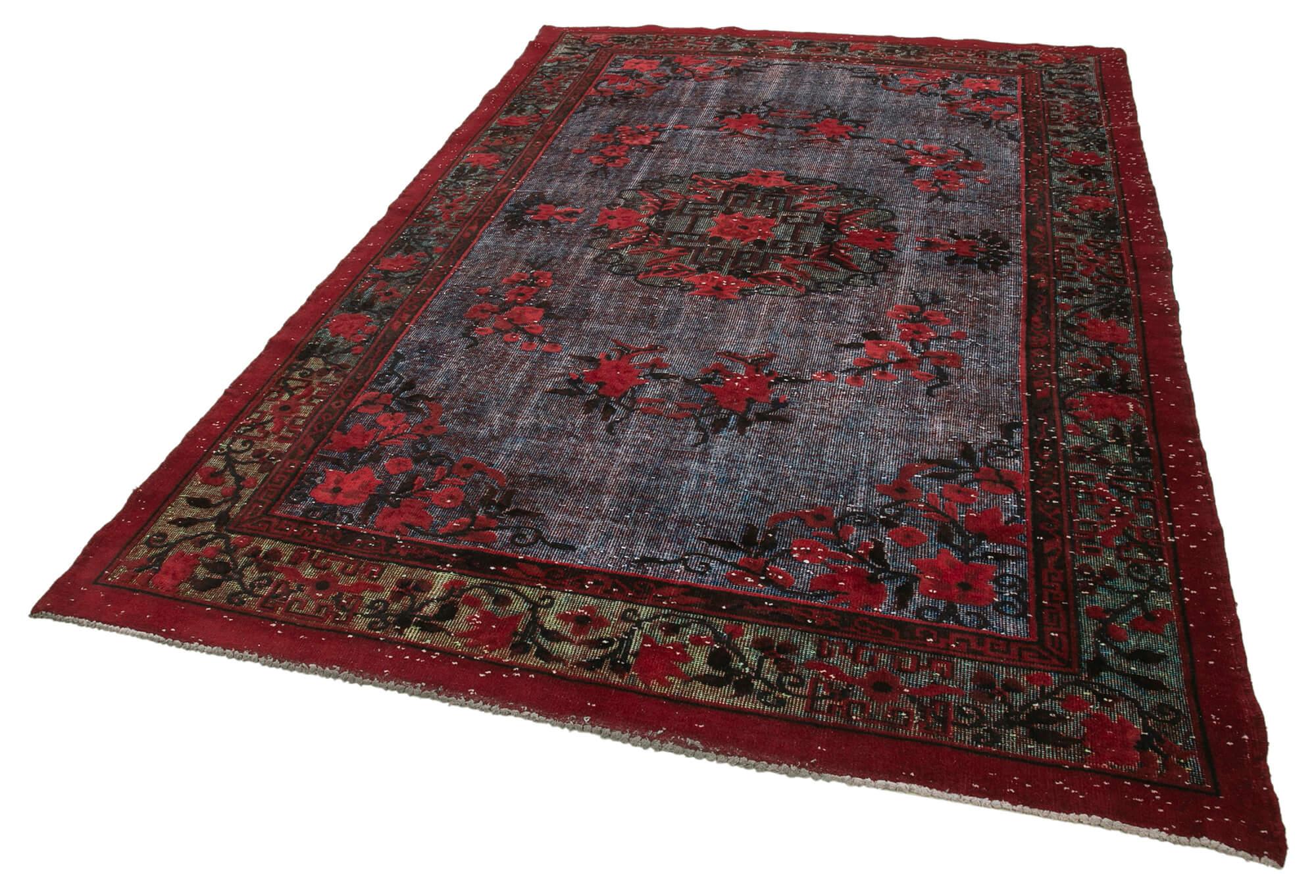 6 x 10 Red Over Dyed Rug - 20