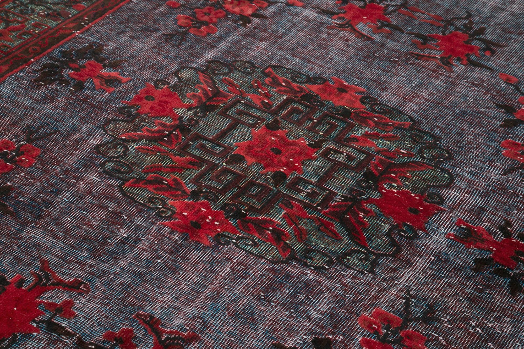 6 x 10 Red Over Dyed Rug - 20