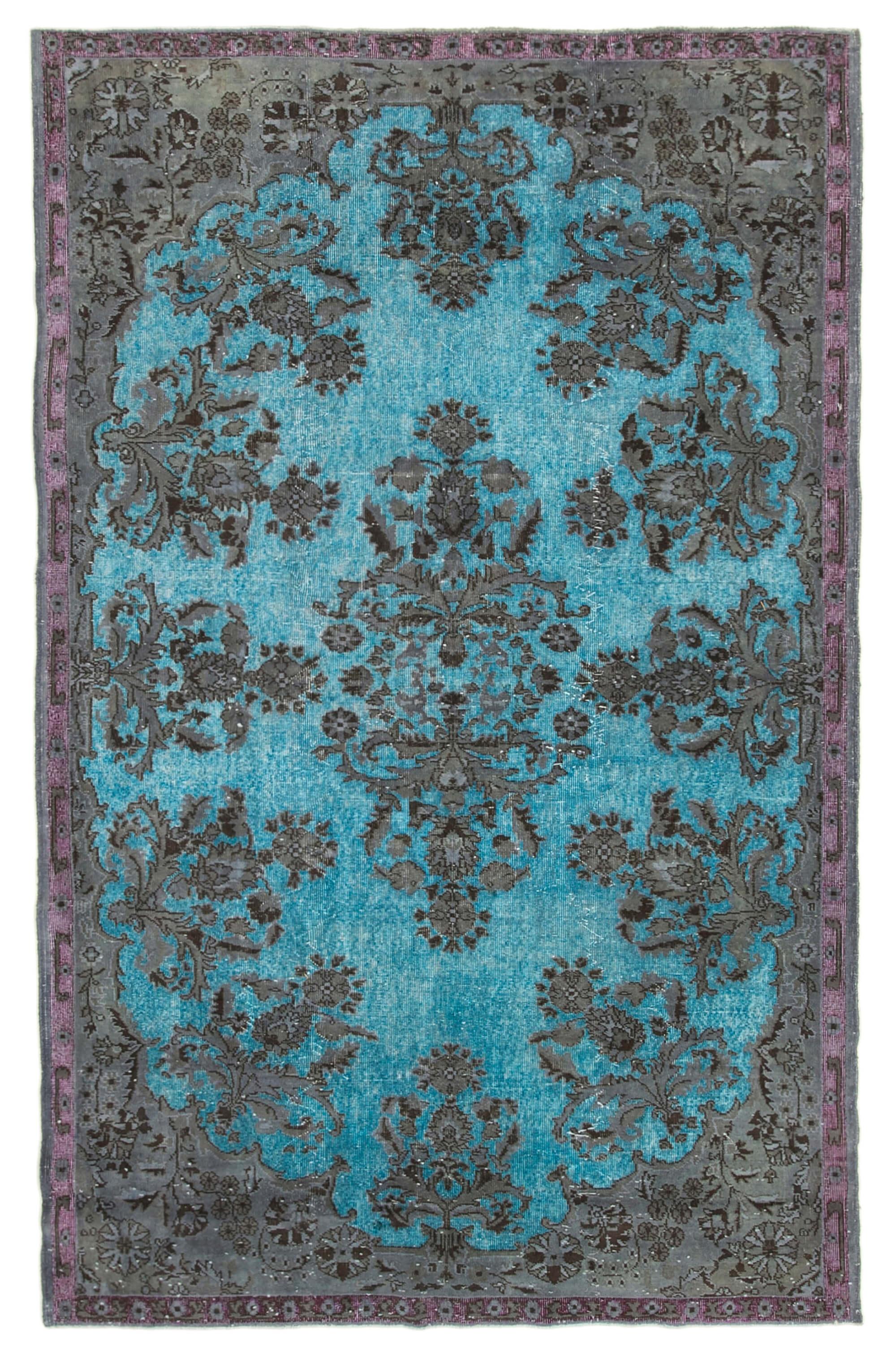 7 x 10 Blue Over Dyed Rug - 21