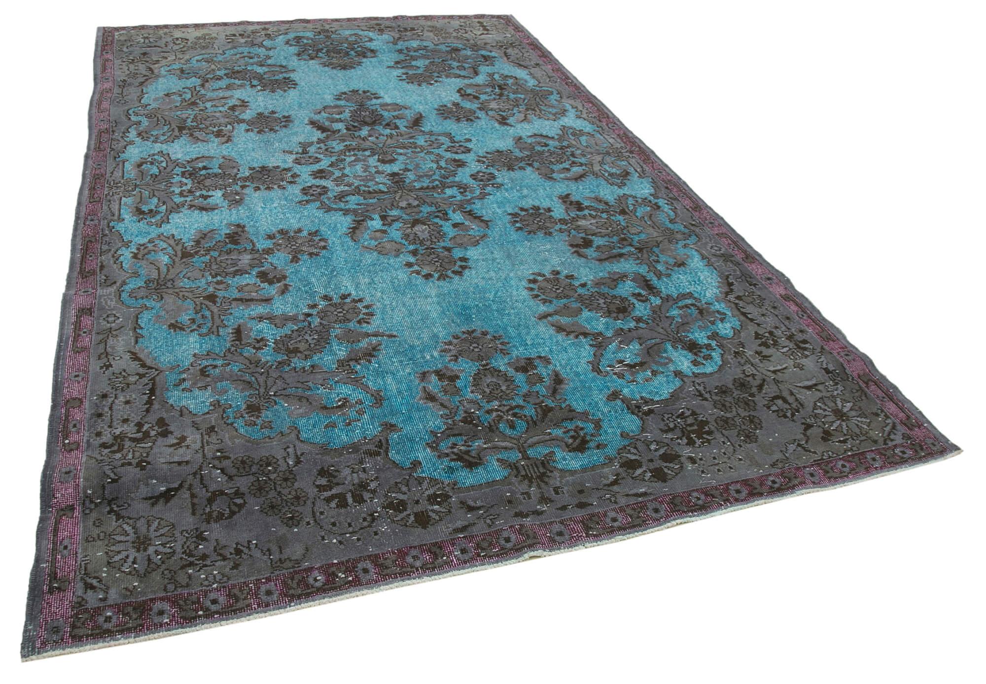 7 x 10 Blue Over Dyed Rug - 21